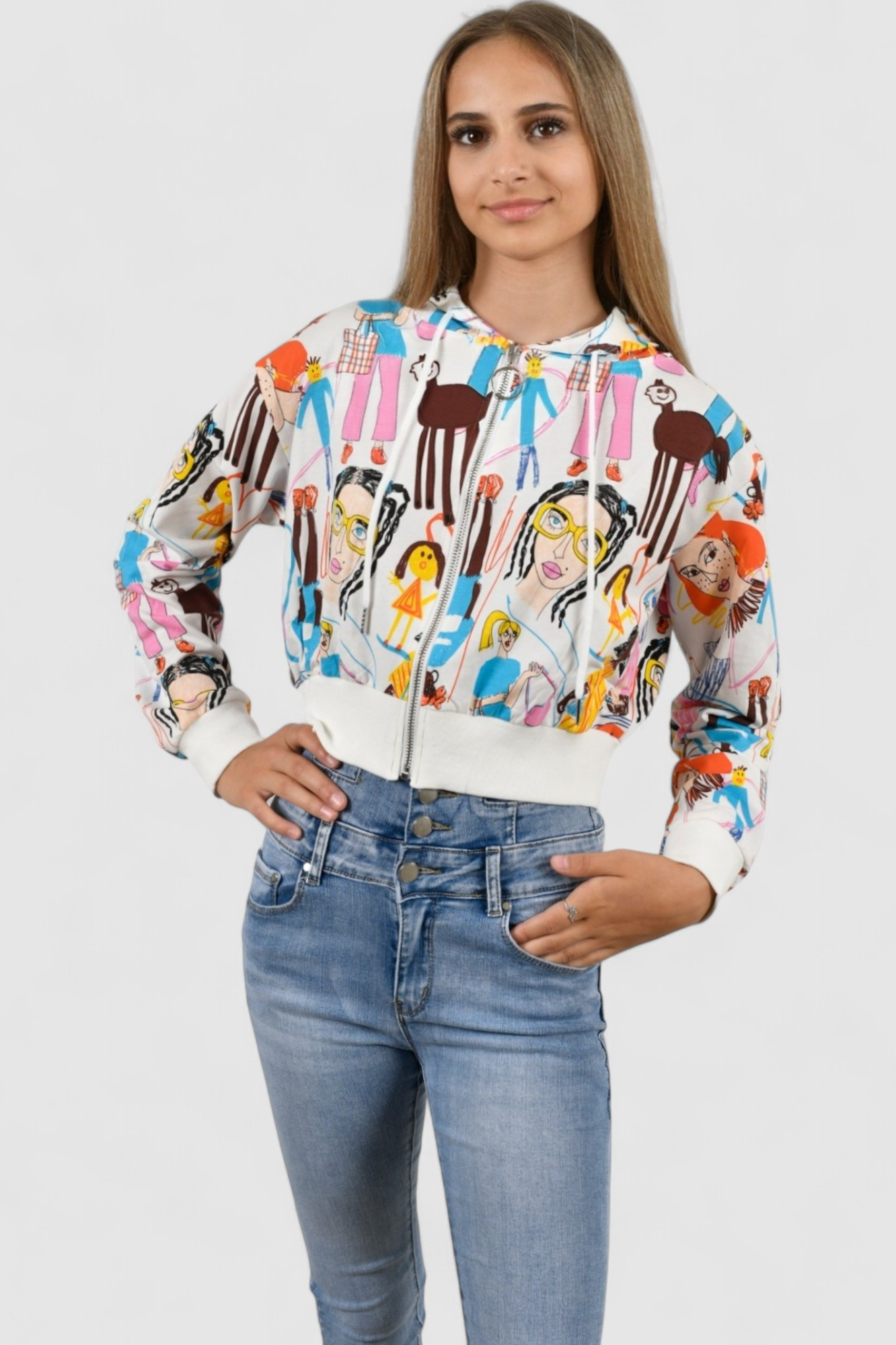 Ženski bijeli gornji dio trenirke Celine