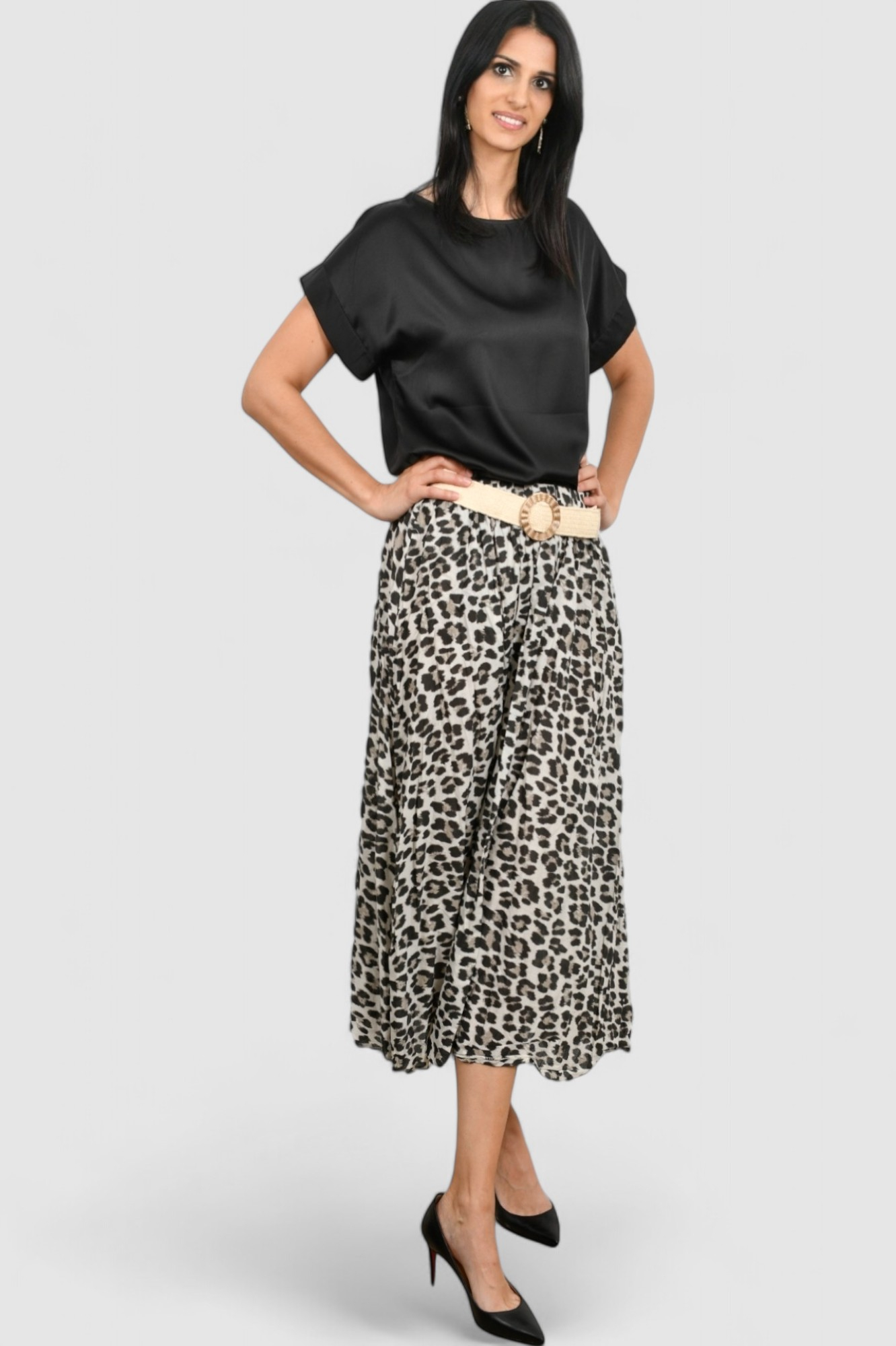 Ženska crna elegantna bluza Adeline