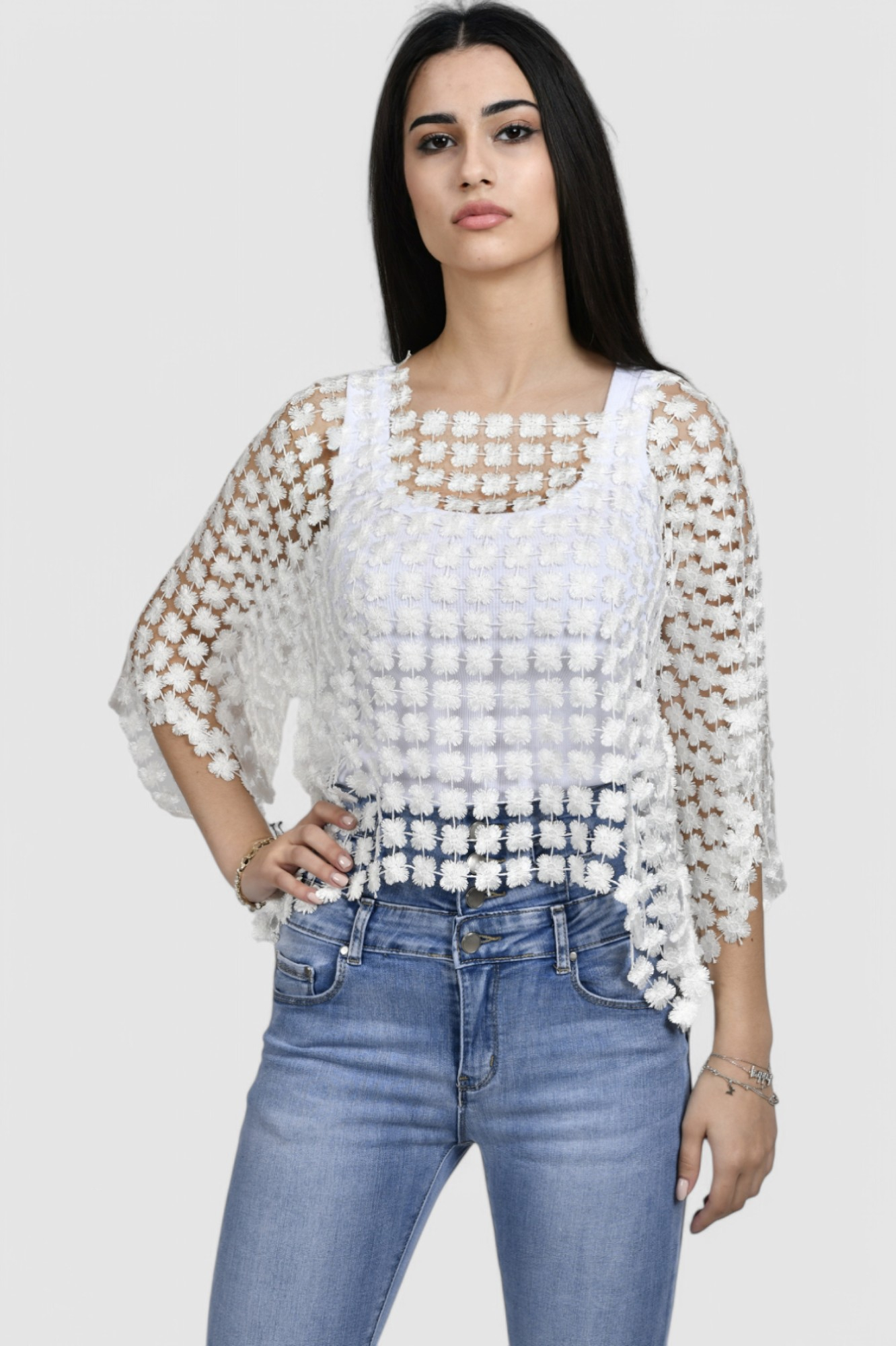 Ženski bijeli top Elodiie