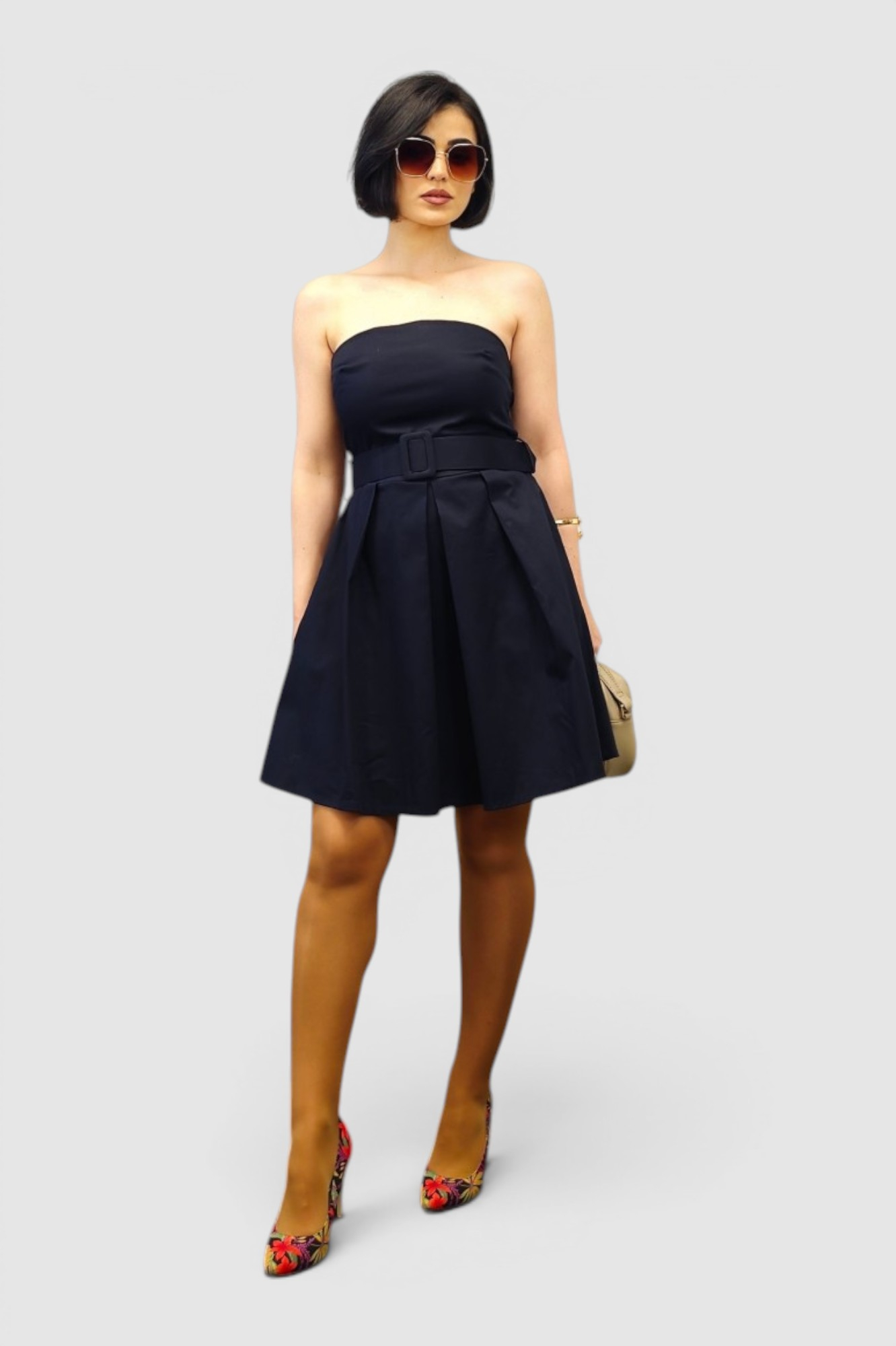 Ženska plava koktel haljina Danniela