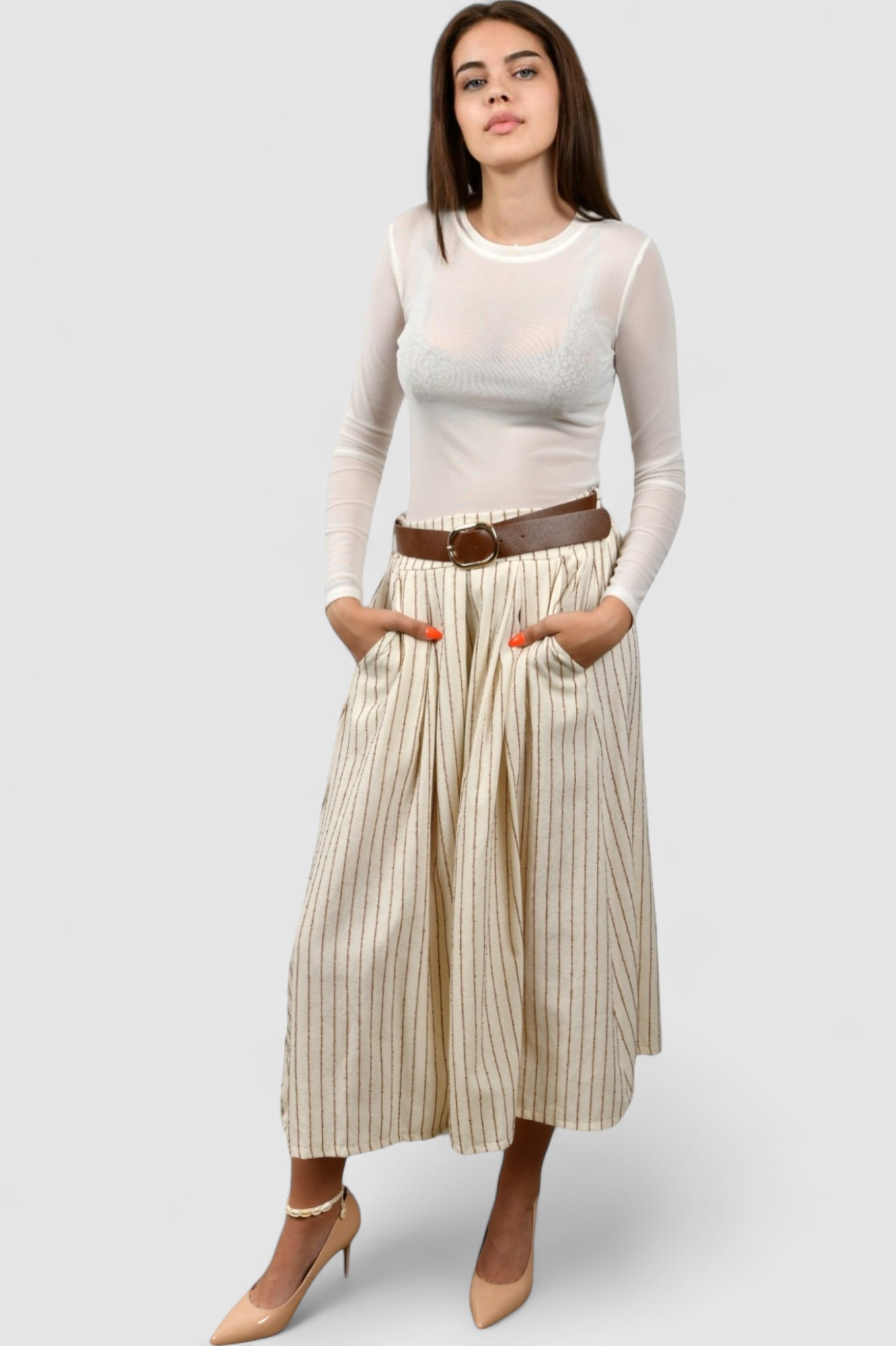 Ženski bijeli elegantni bodi Briar