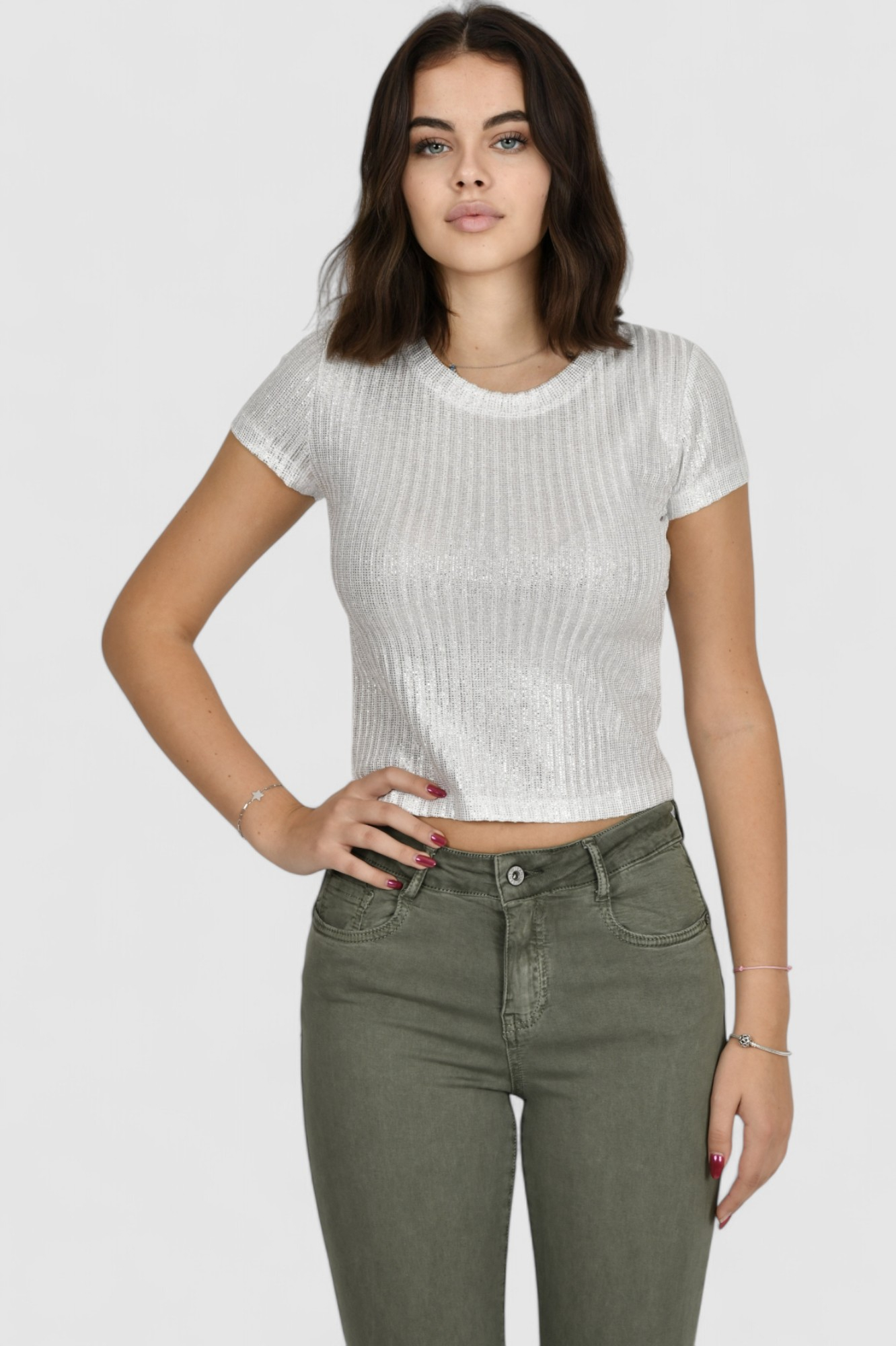 Ženski bijeli party top Gia