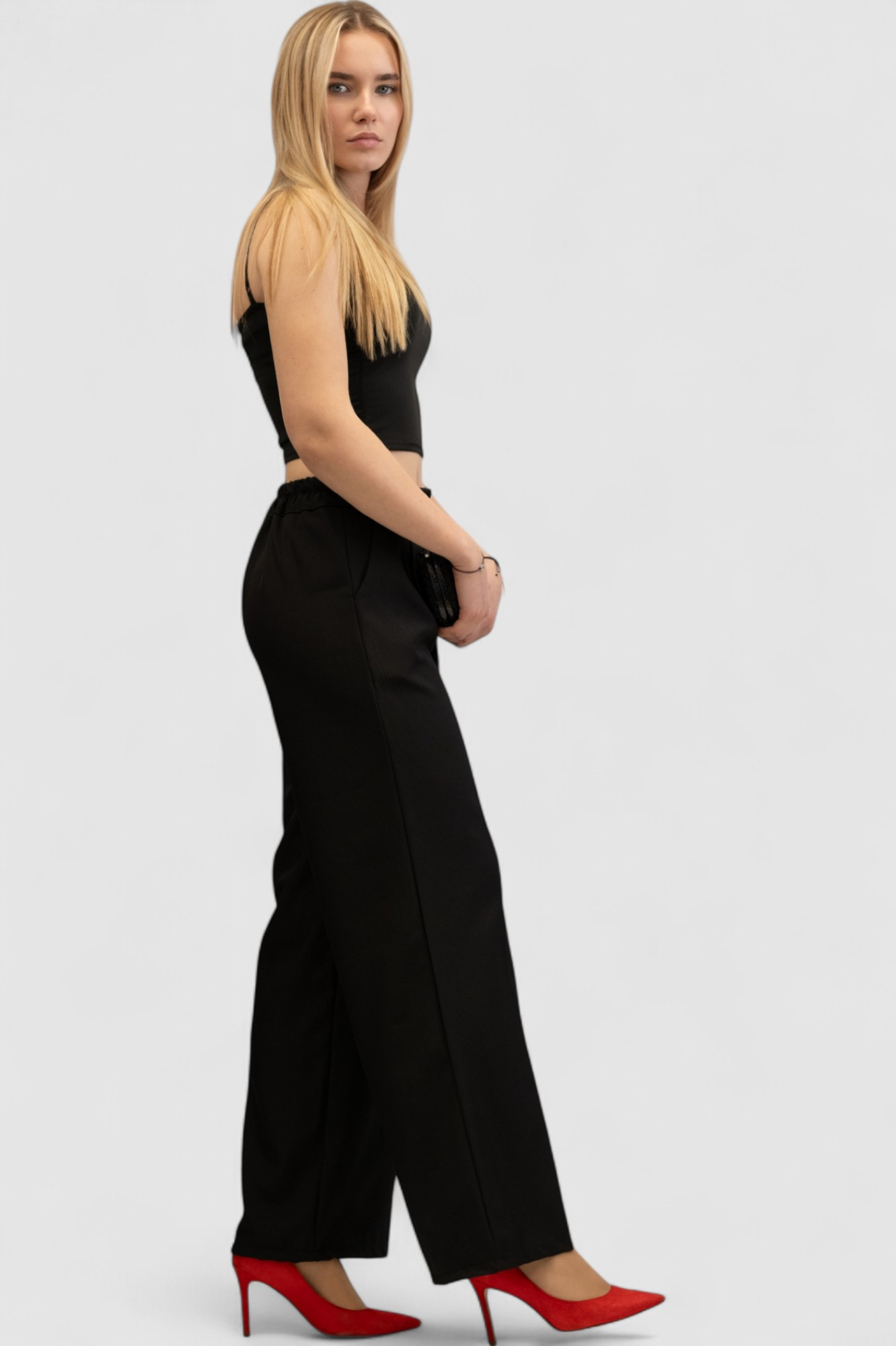 Ženski crni elegantni top Clare