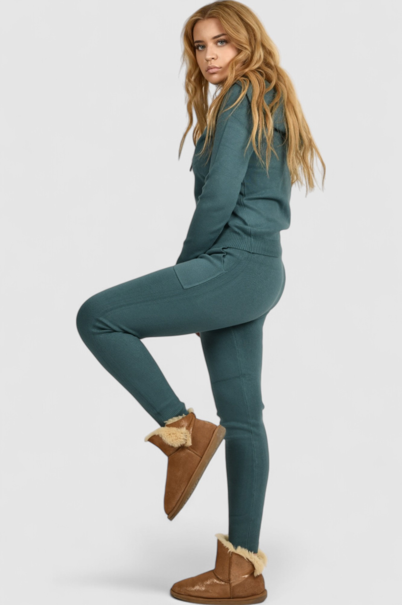 Ženska zelena trenirka komplet Leila