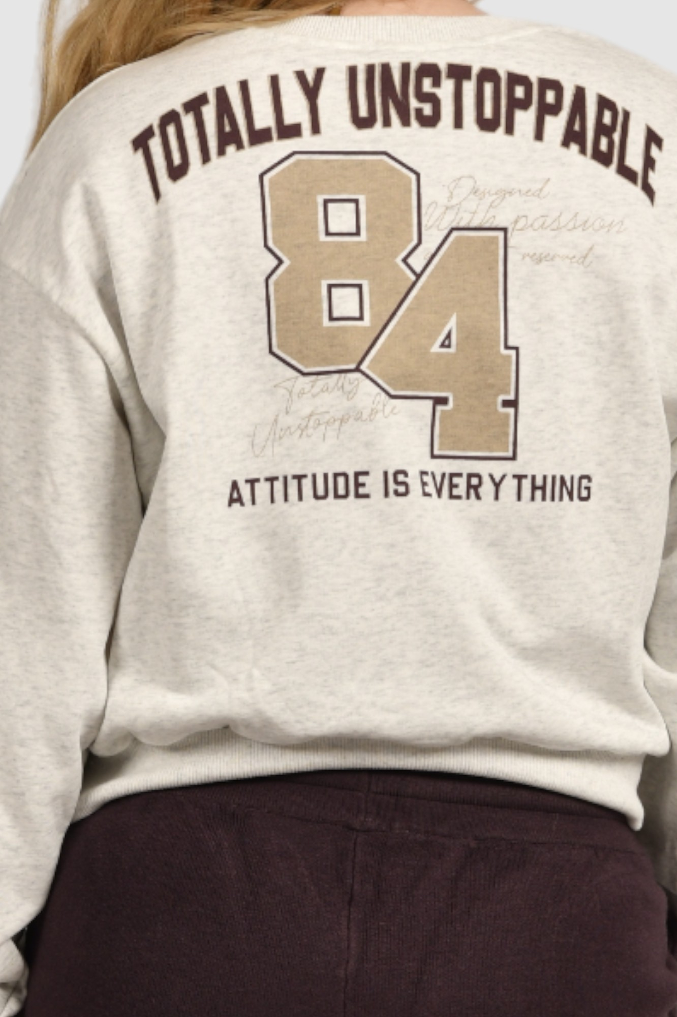 Ženska siva hoodica bez kapuljače Amaya