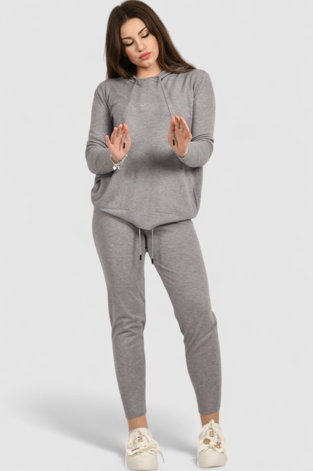Ženska siva trenirka komplet Kaira