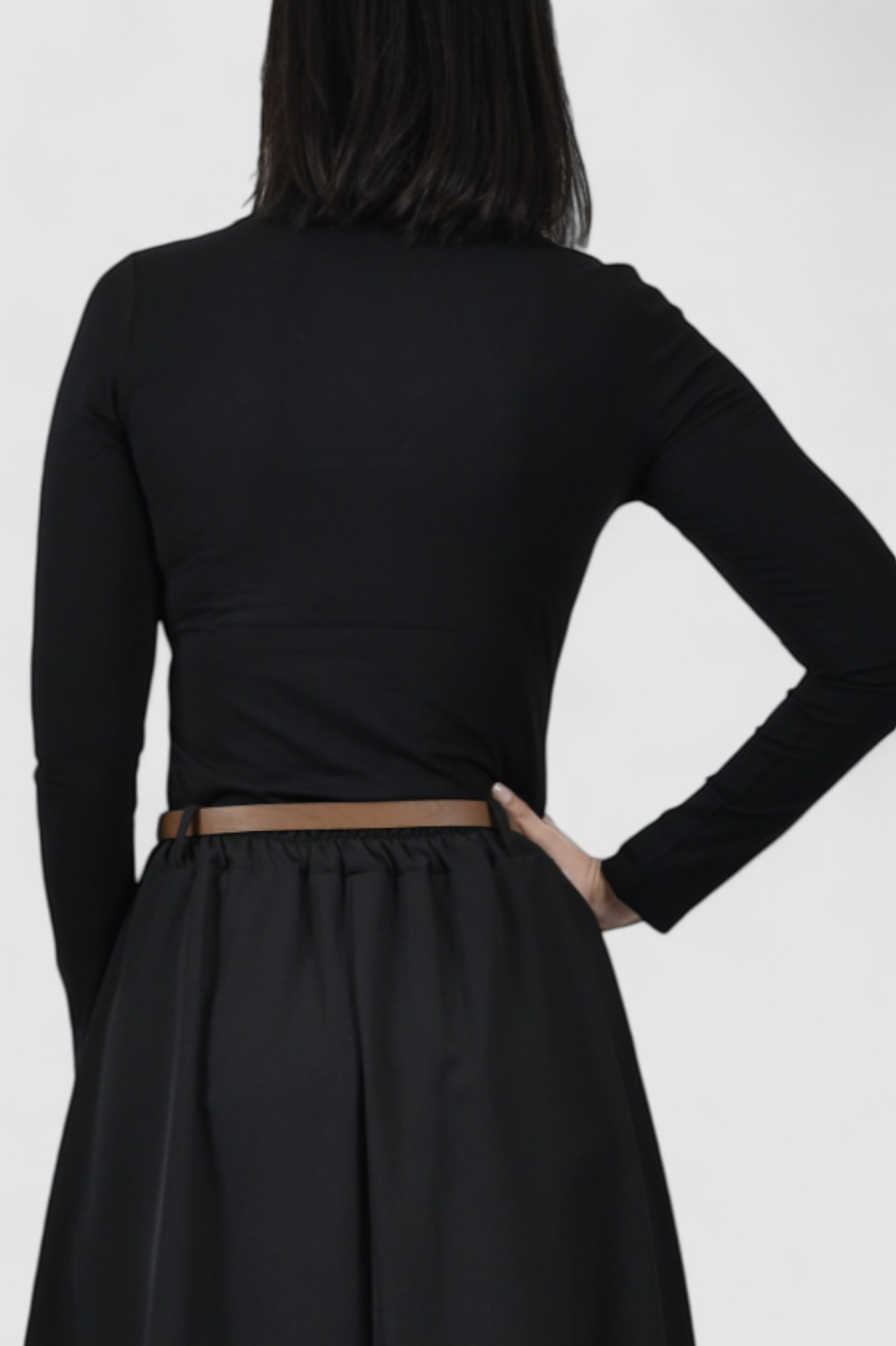 Ženska crna dolčevita dugi rukav Calista