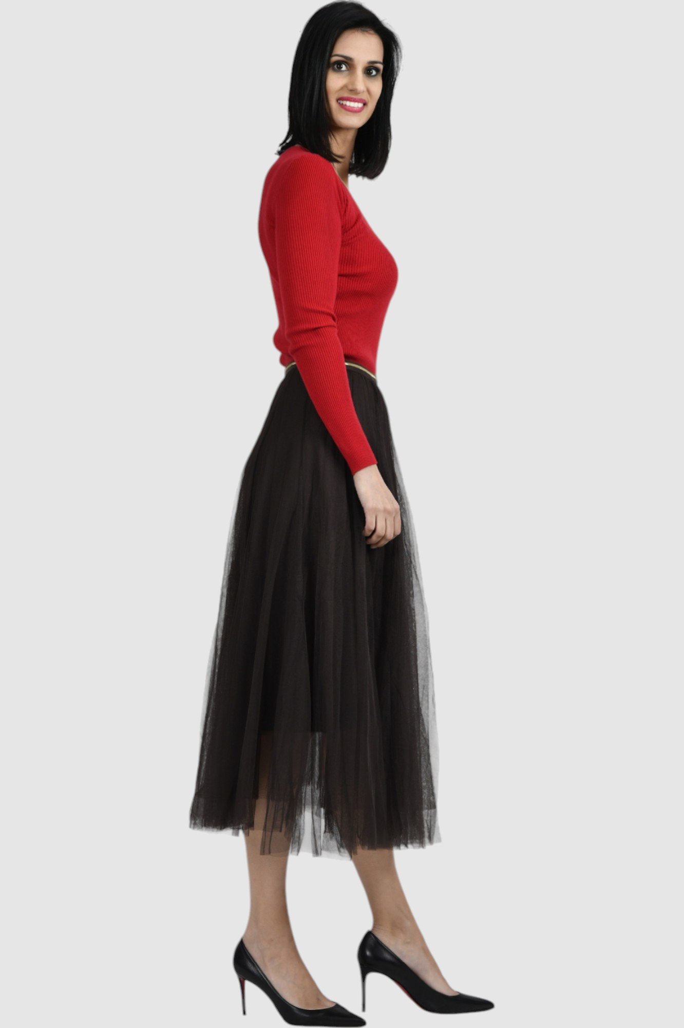 Ženska smeđa maxi suknja Coraline