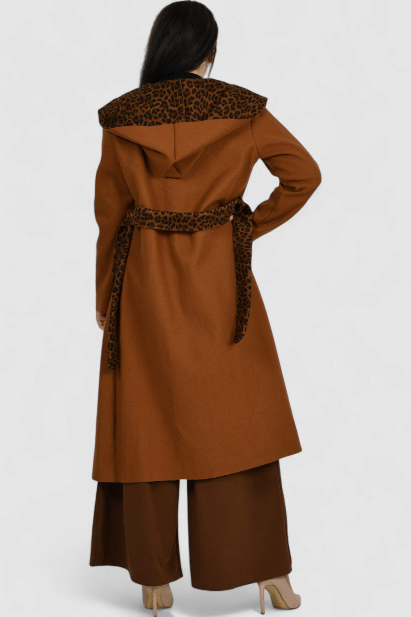 Ženski dugi kaput Paris Marron