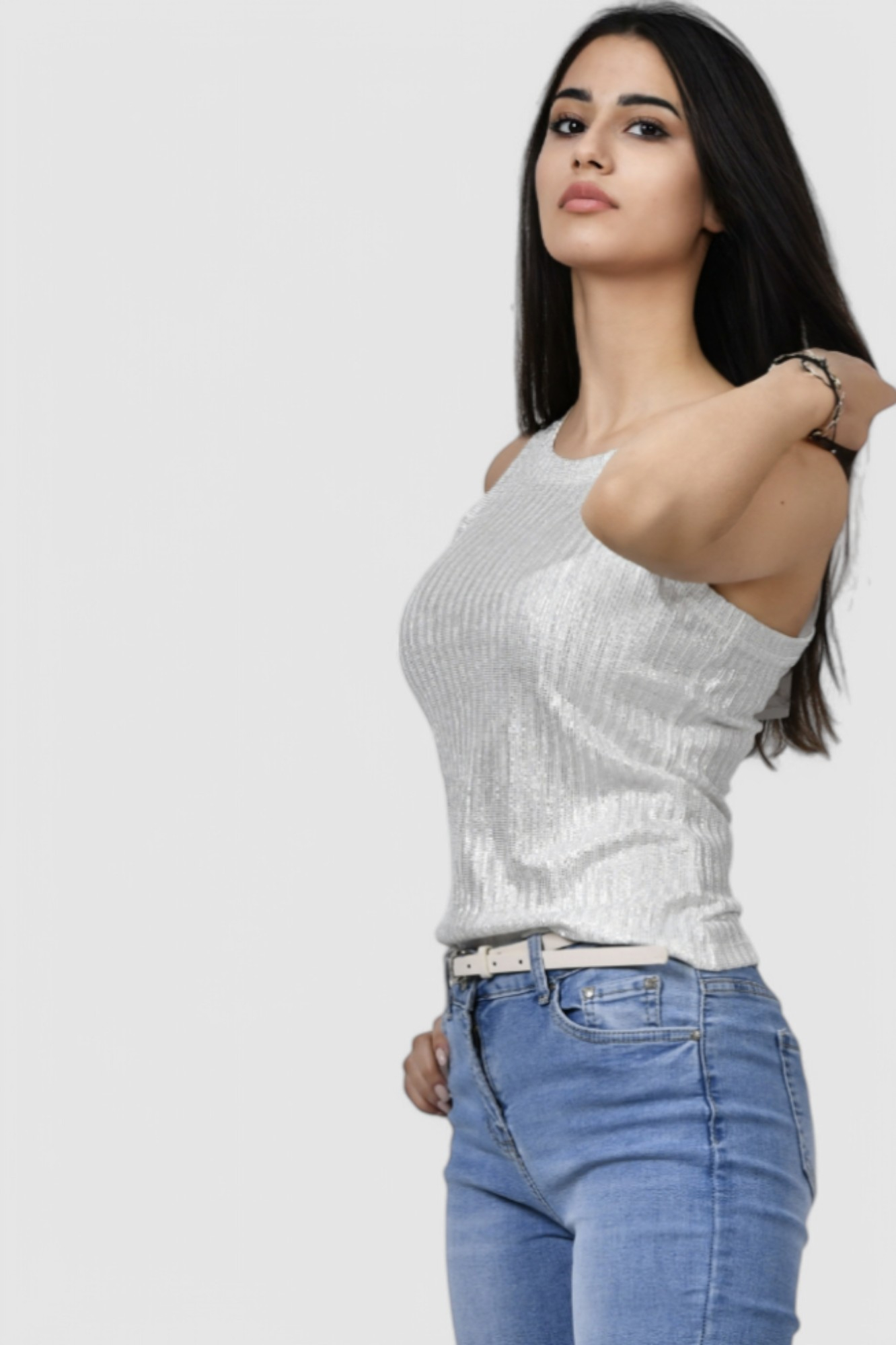 Ženska bijela majica bez rukava Selena