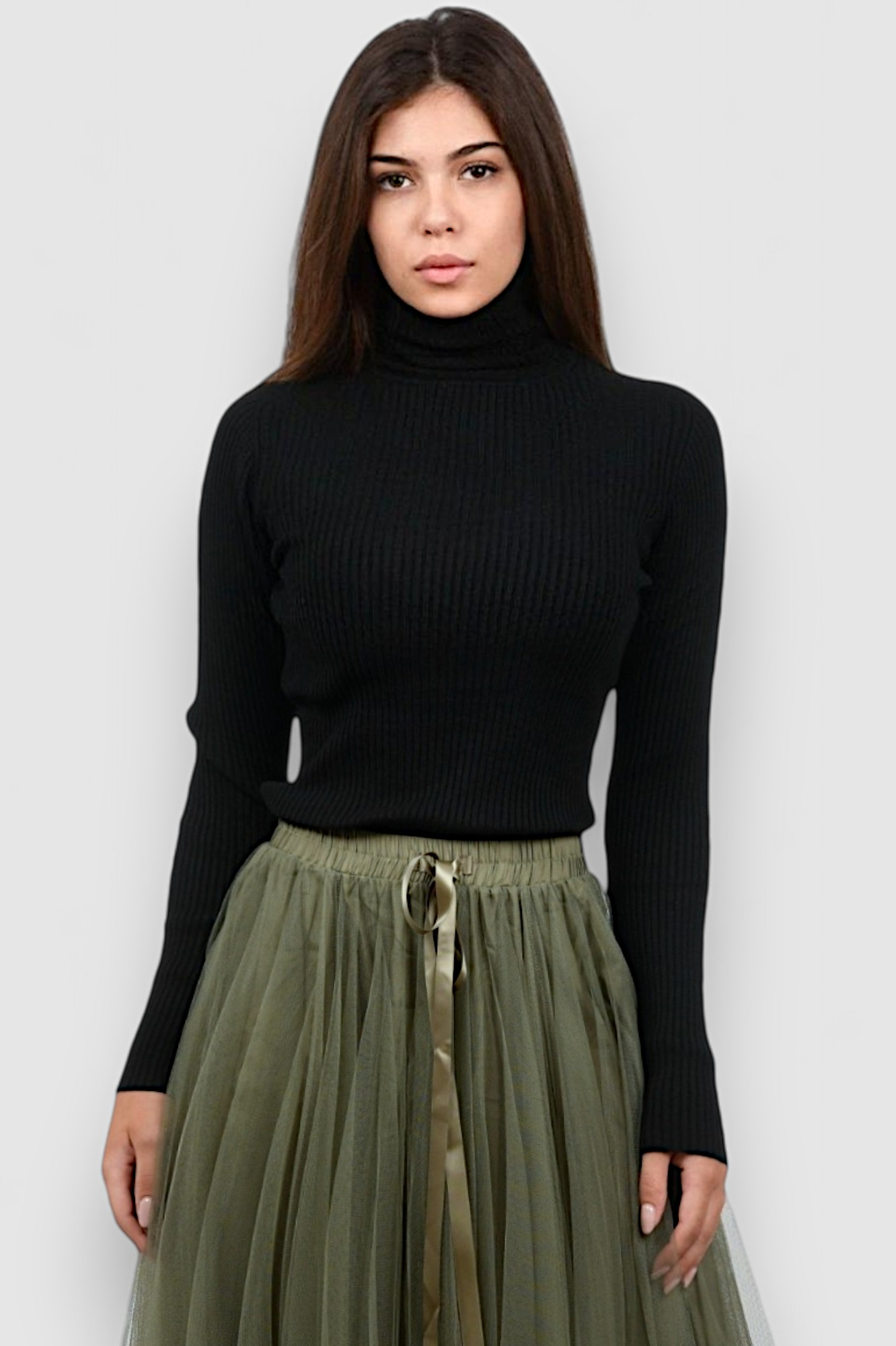 Ženski crni lagani džemper Eleanora