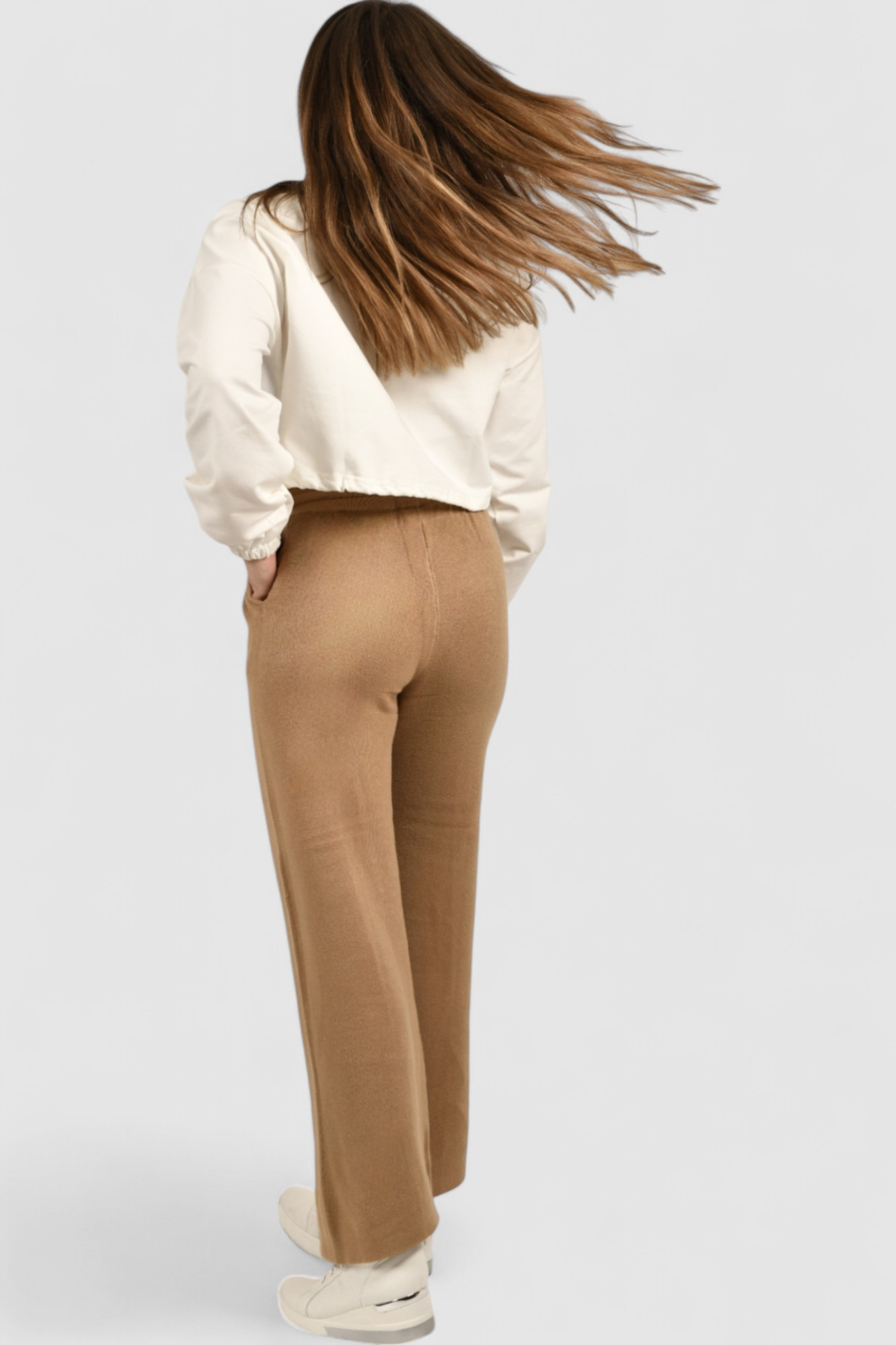 Ženski bež donji dio trenirke Denim