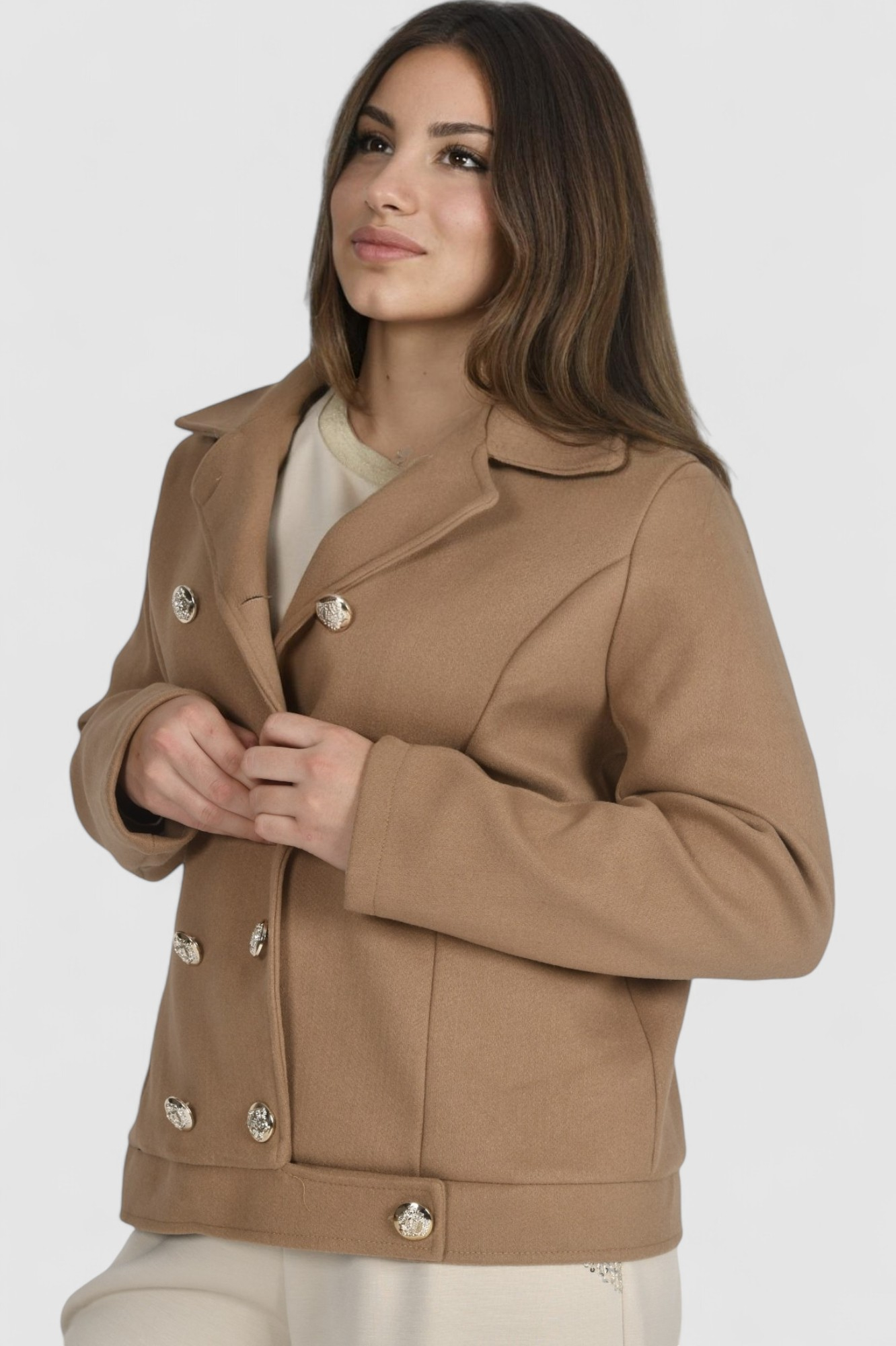 Ženski bež kratki kaput Billie