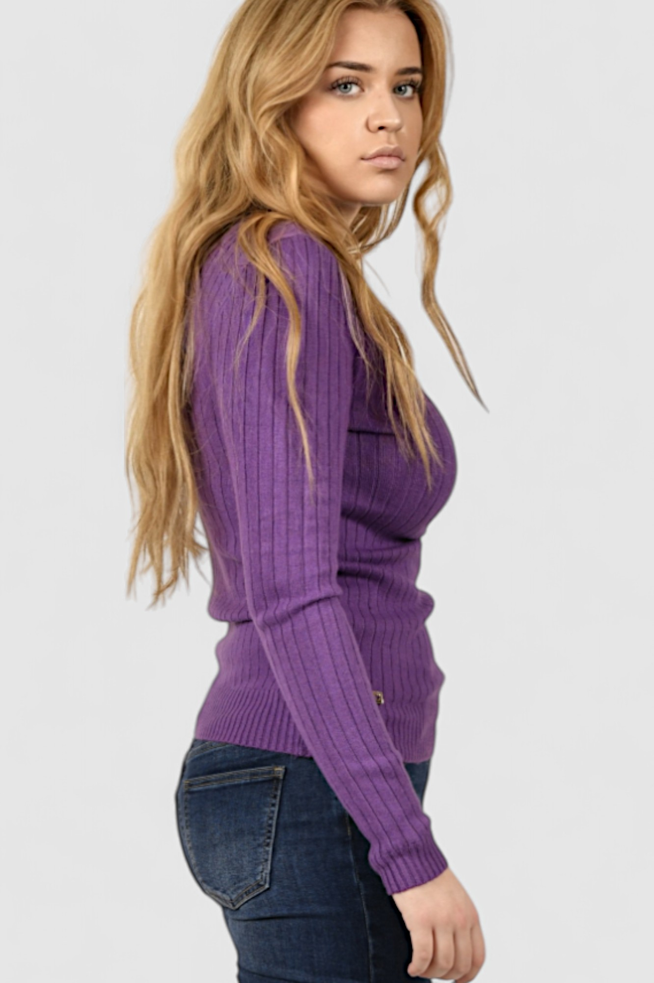 Ženski ljubičasti lagani džemper Amelie