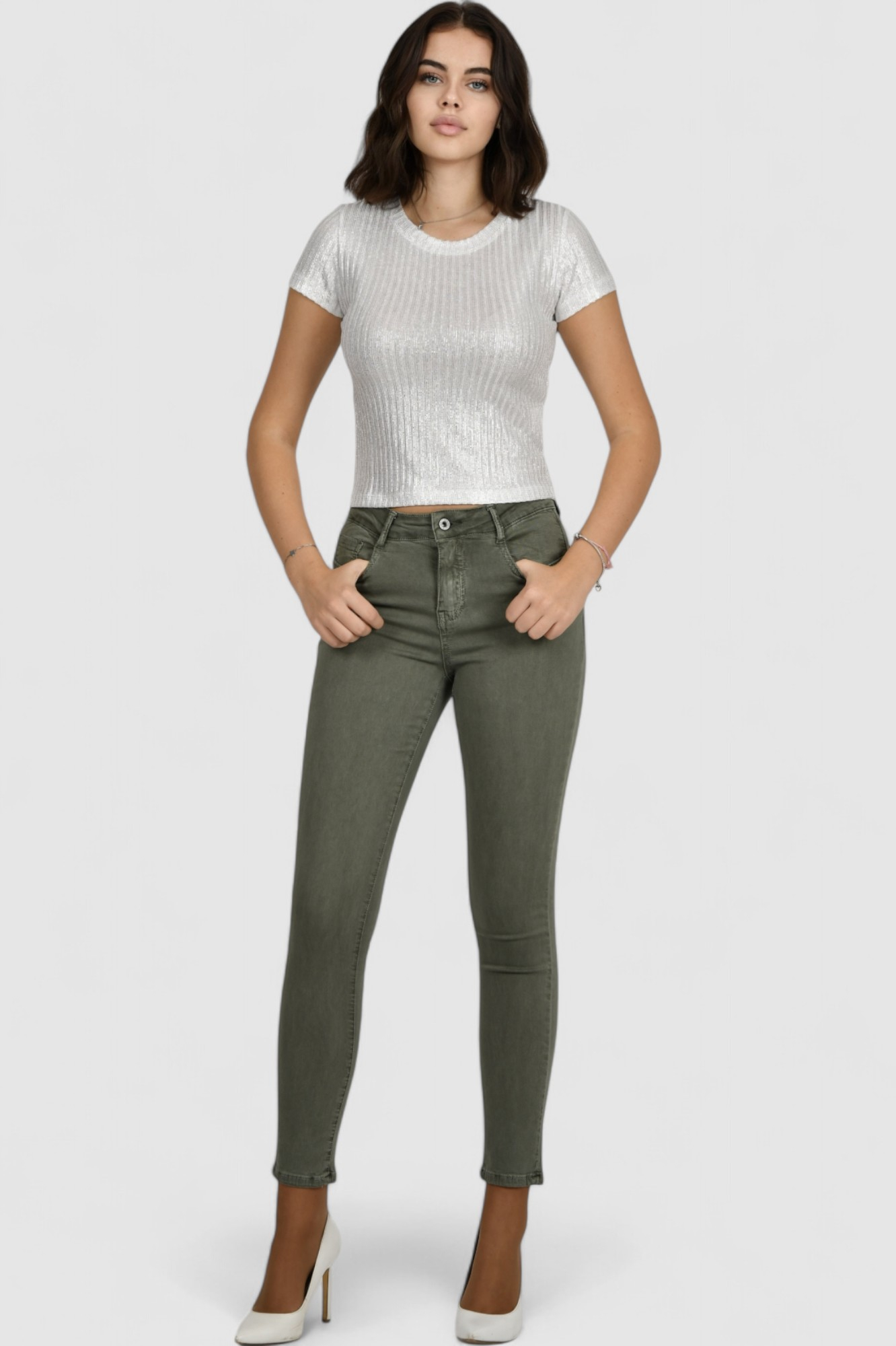 Ženski bijeli party top Gia