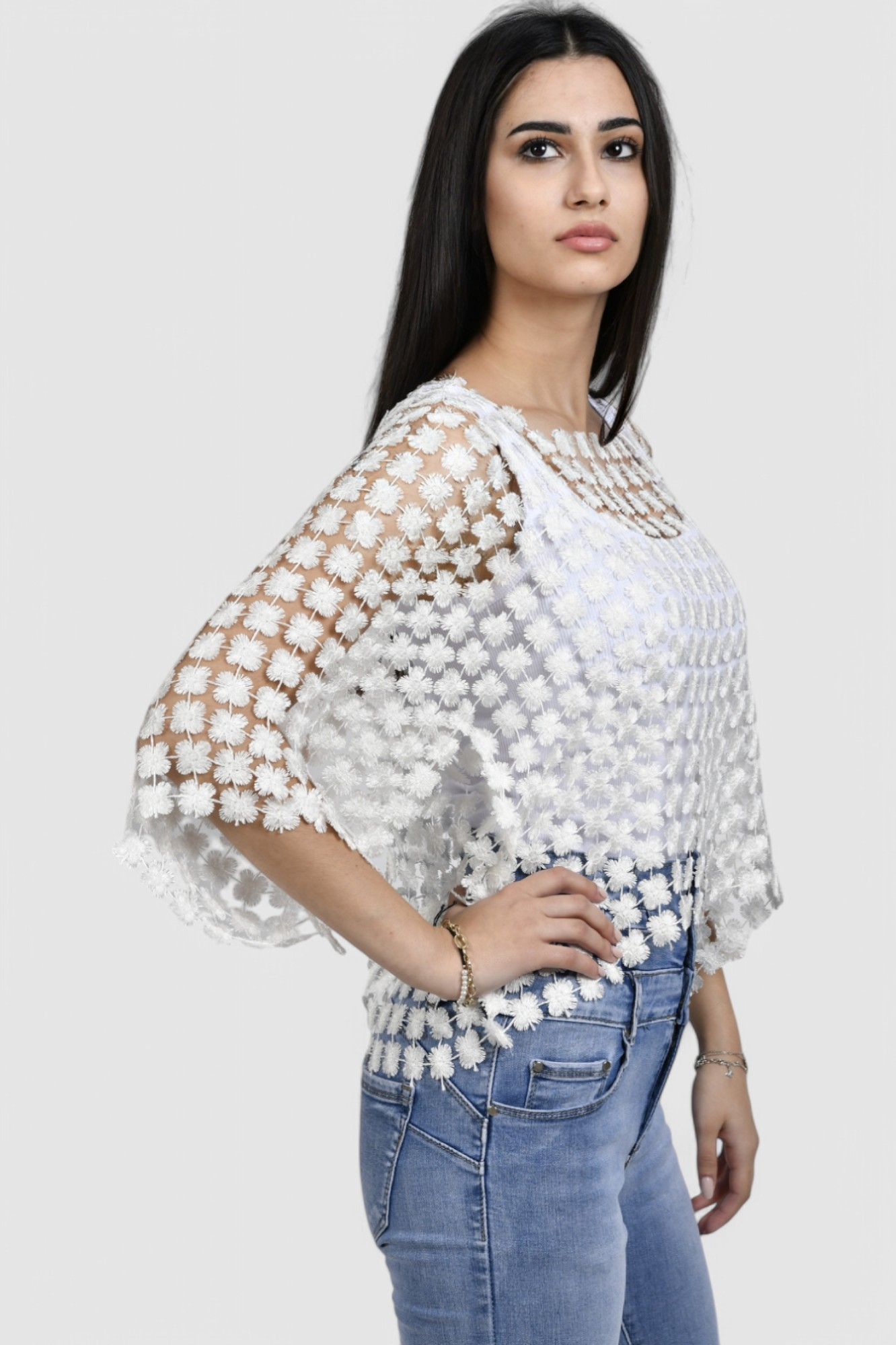 Ženski bijeli top Elodiie