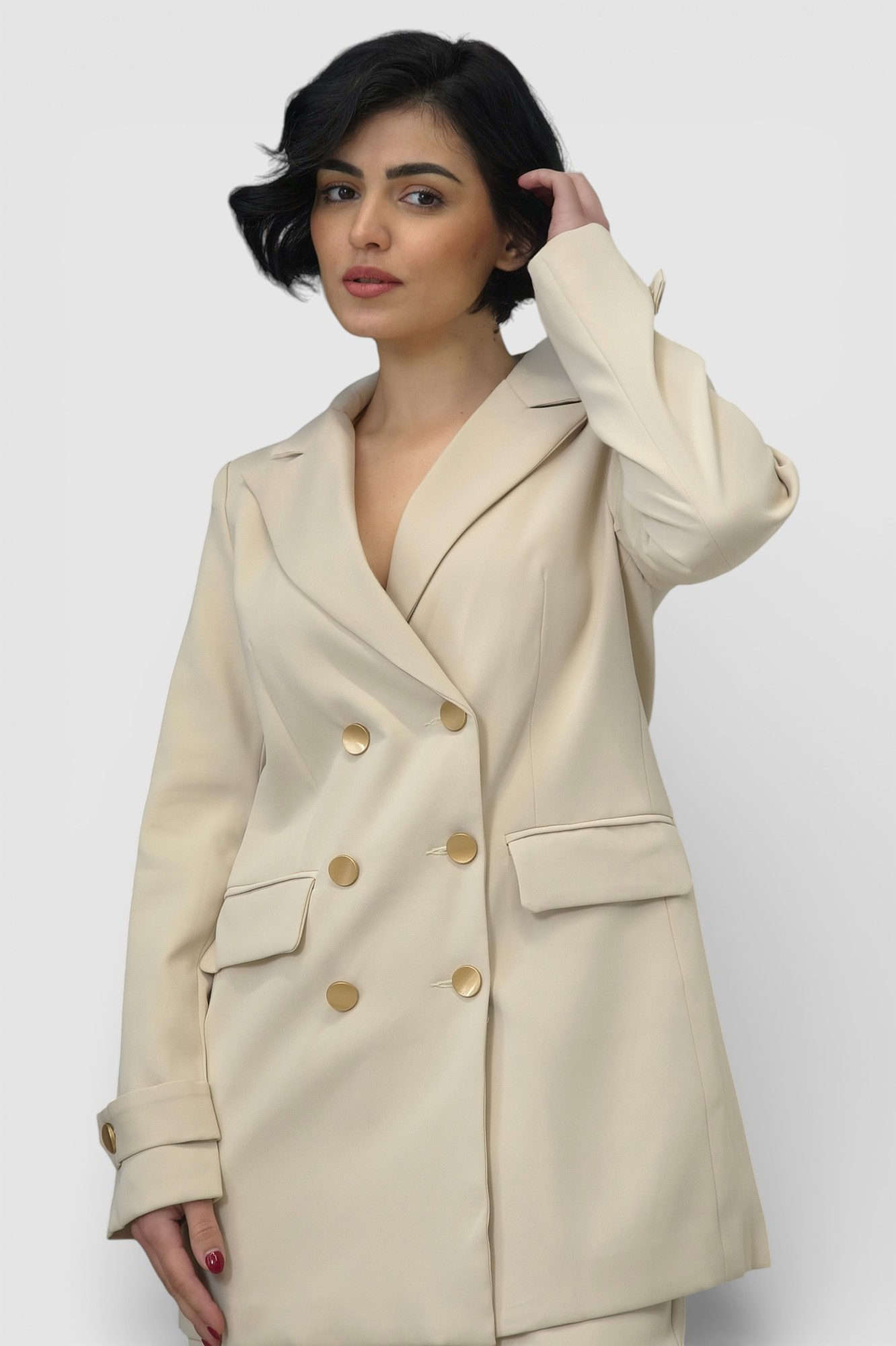 Žensko elegantno bež odijelo Clara