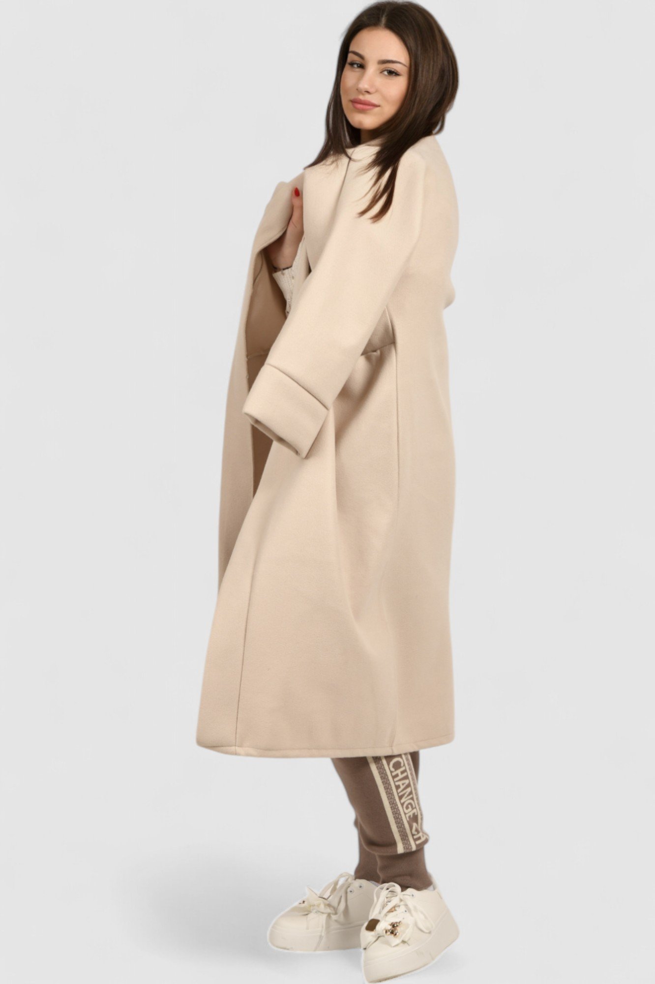 Ženski smeđi donji dio trenirke Celestia