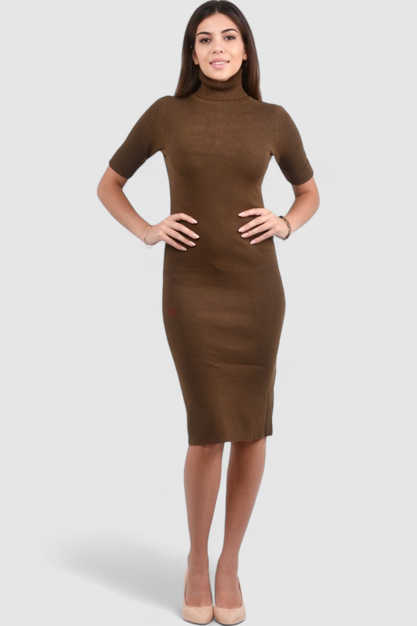 Ženska smeđa svakodnevna haljina Millie