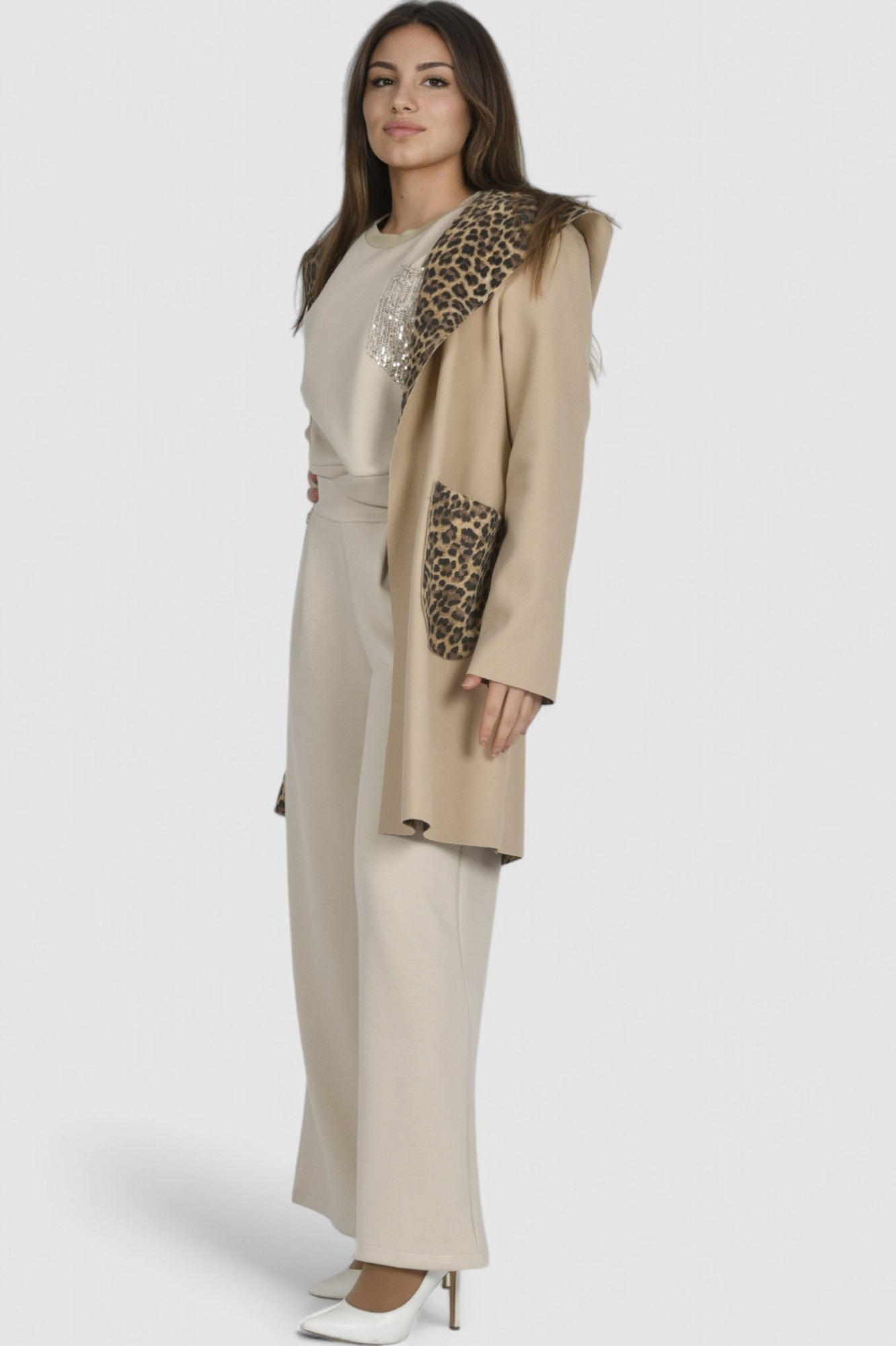 Ženski bež midi kaput Bluebell