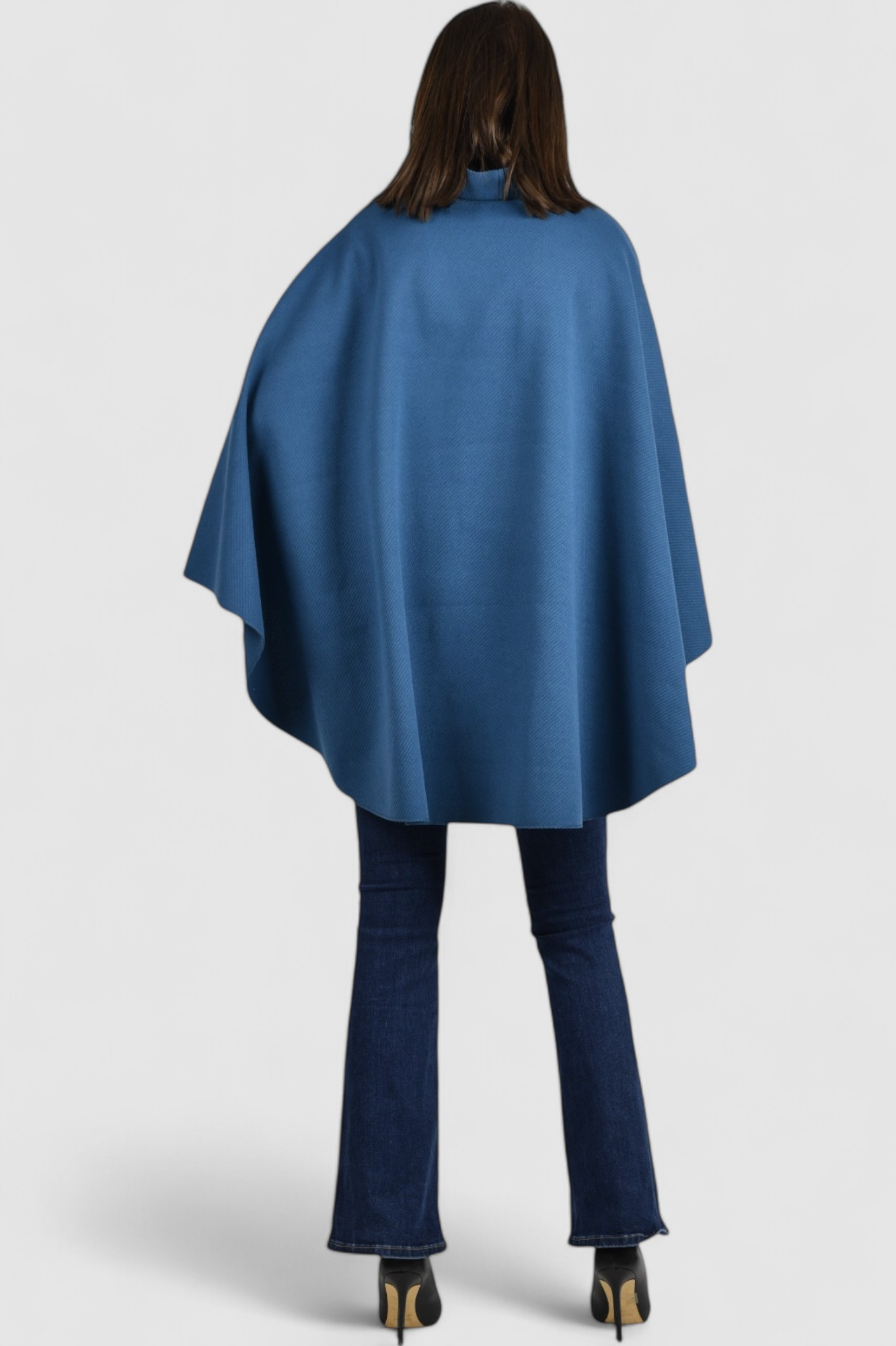 Ženski plavi poncho Bess