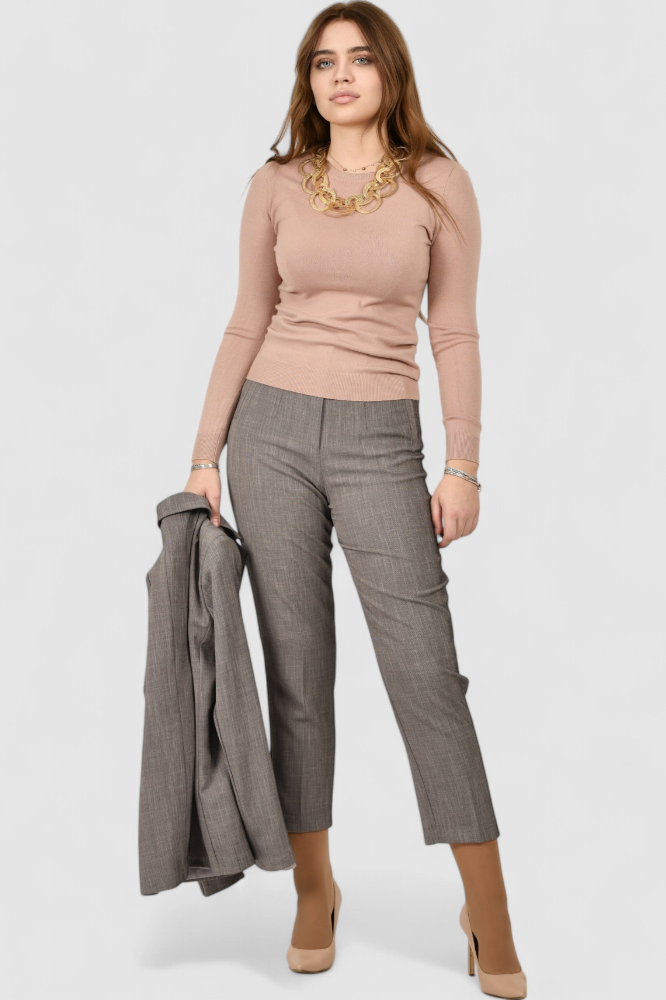 Ženski tamno rozi lagani džemper Clarissa