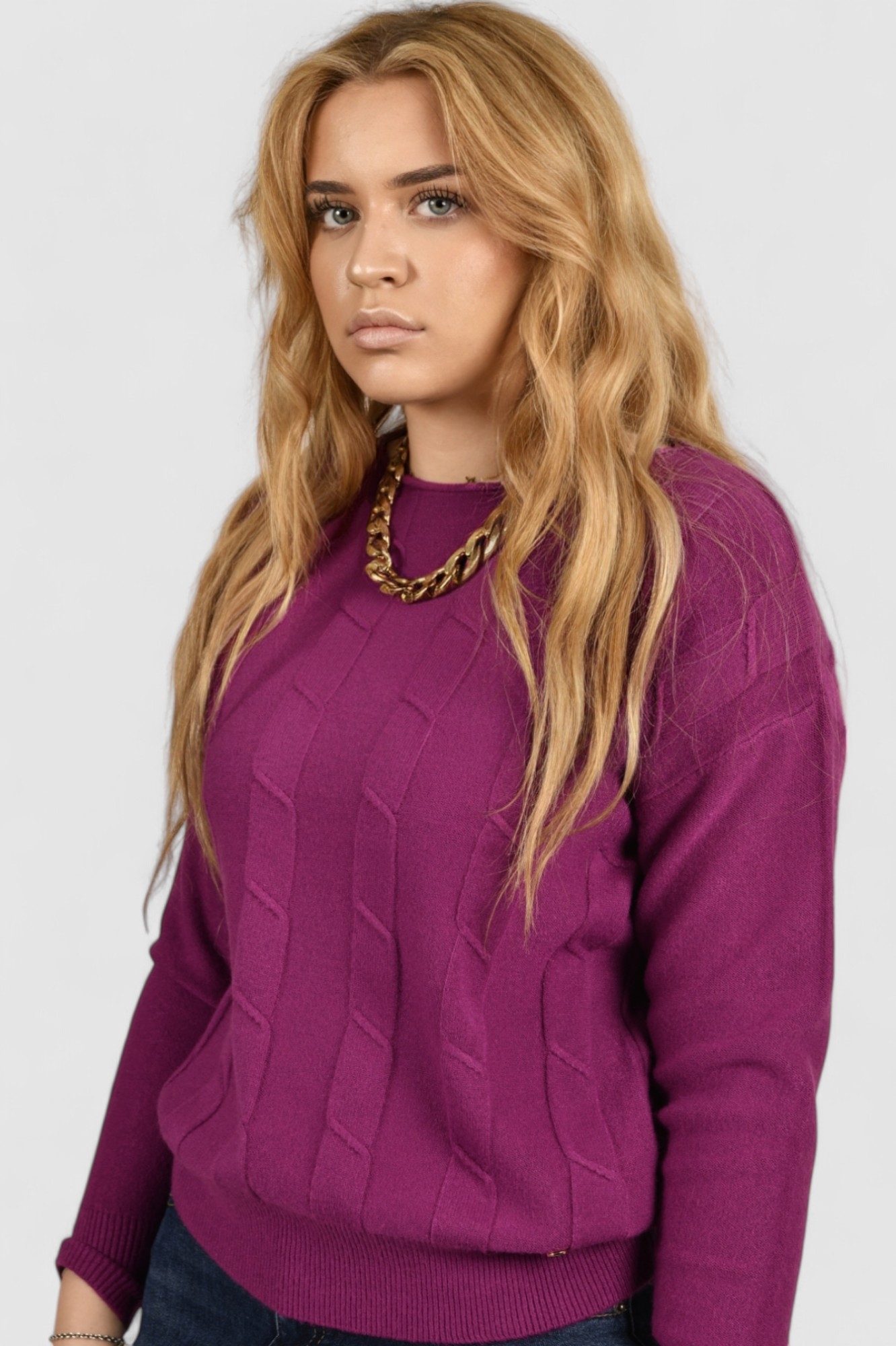 Ženski ljubičasti lagani džemper Erica