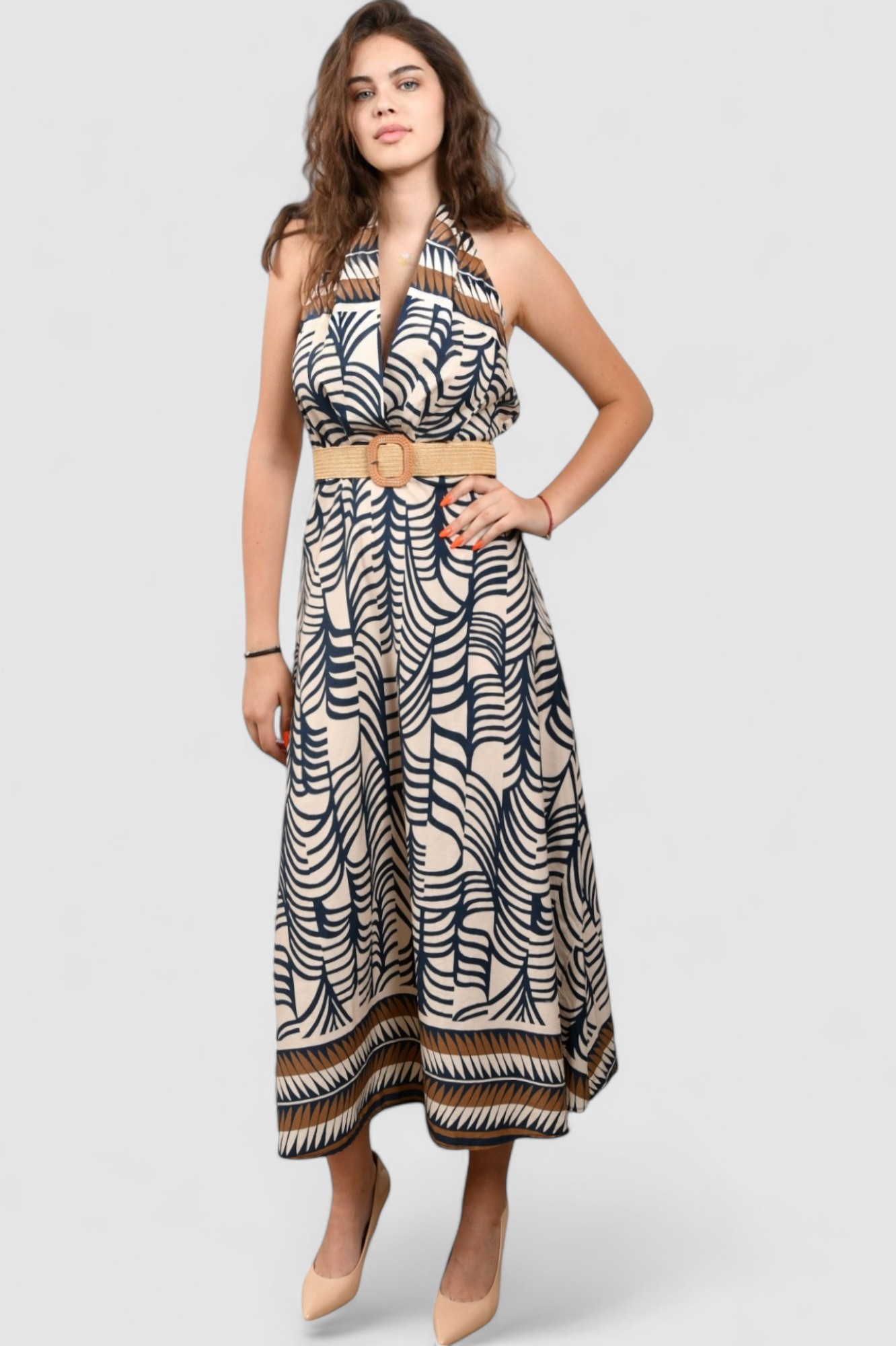 Ženska smeđa svakodnevna haljina Destiny