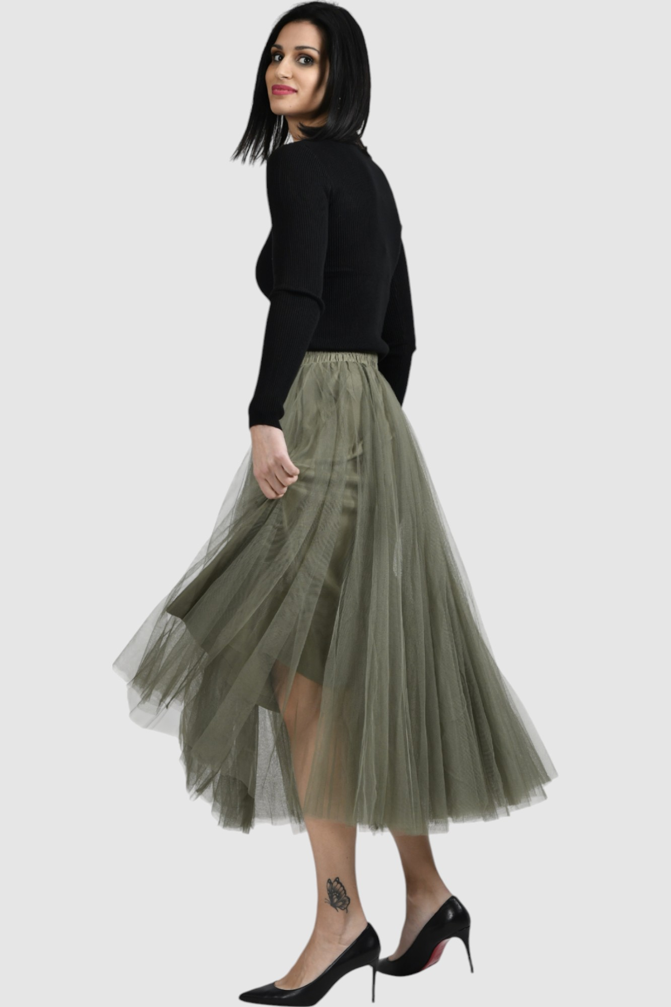 Ženska zelena maxi suknja Isabel Army