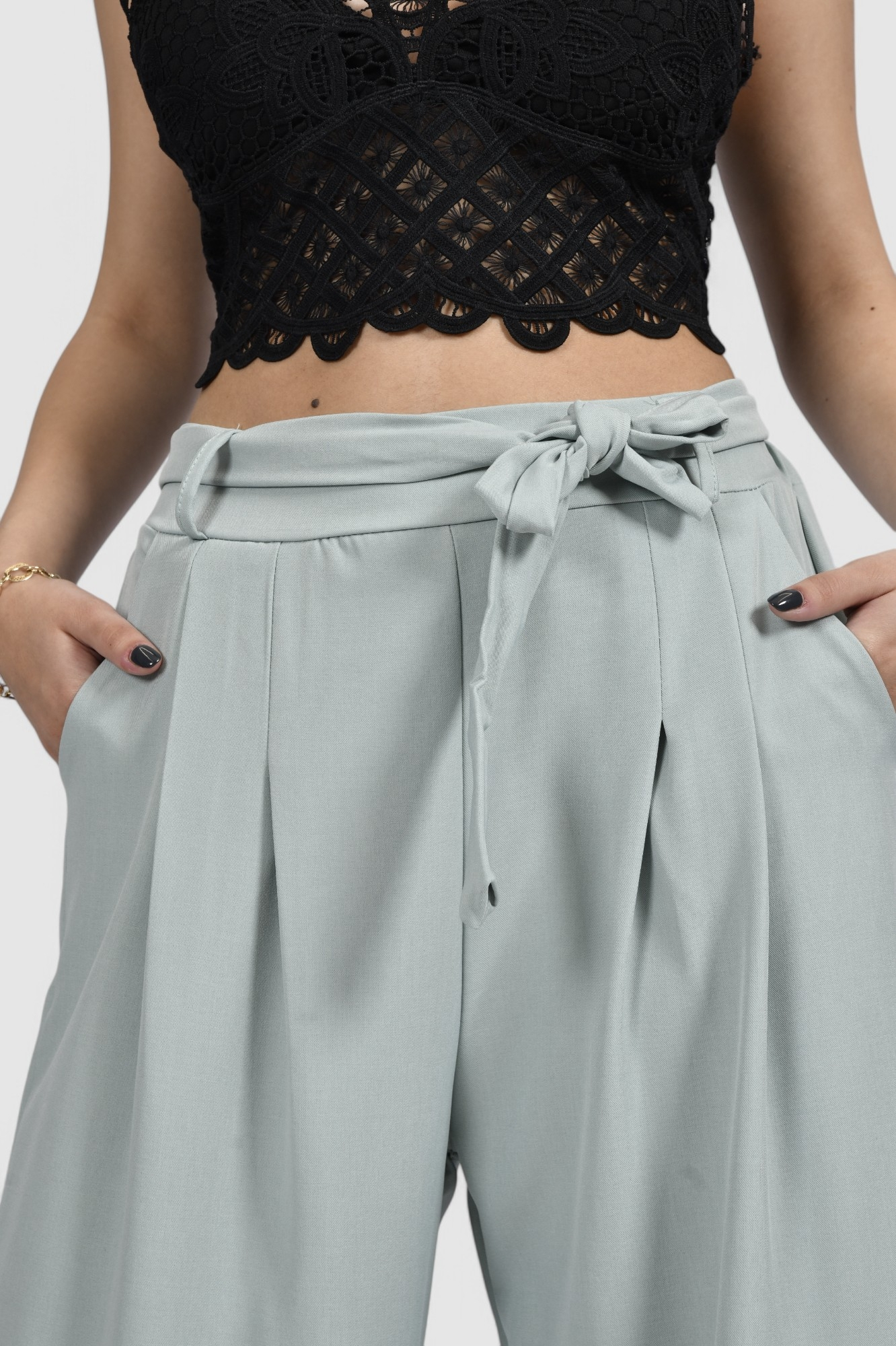 Ženski crni party top Giselle