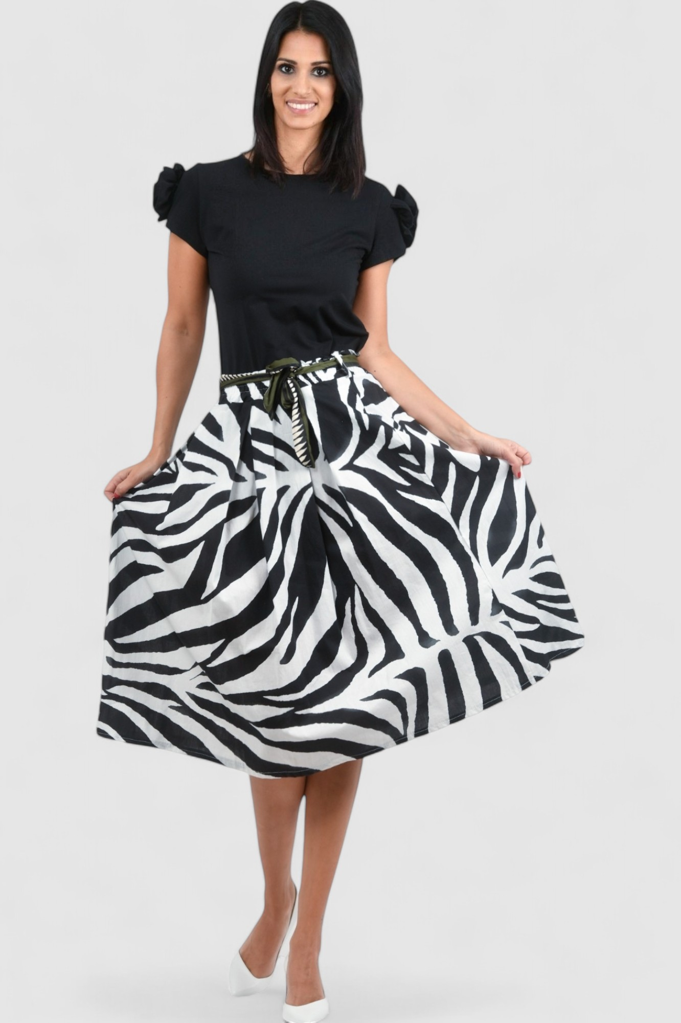 Ženska crna majica kratki rukav  Zillah