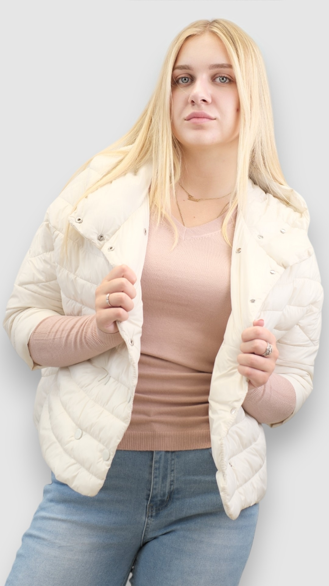 Ženska bež kratka jakna Gale