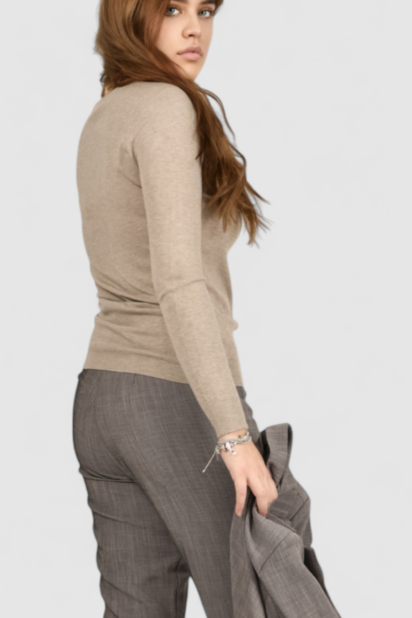 Ženski bež lagani džemper Vinny