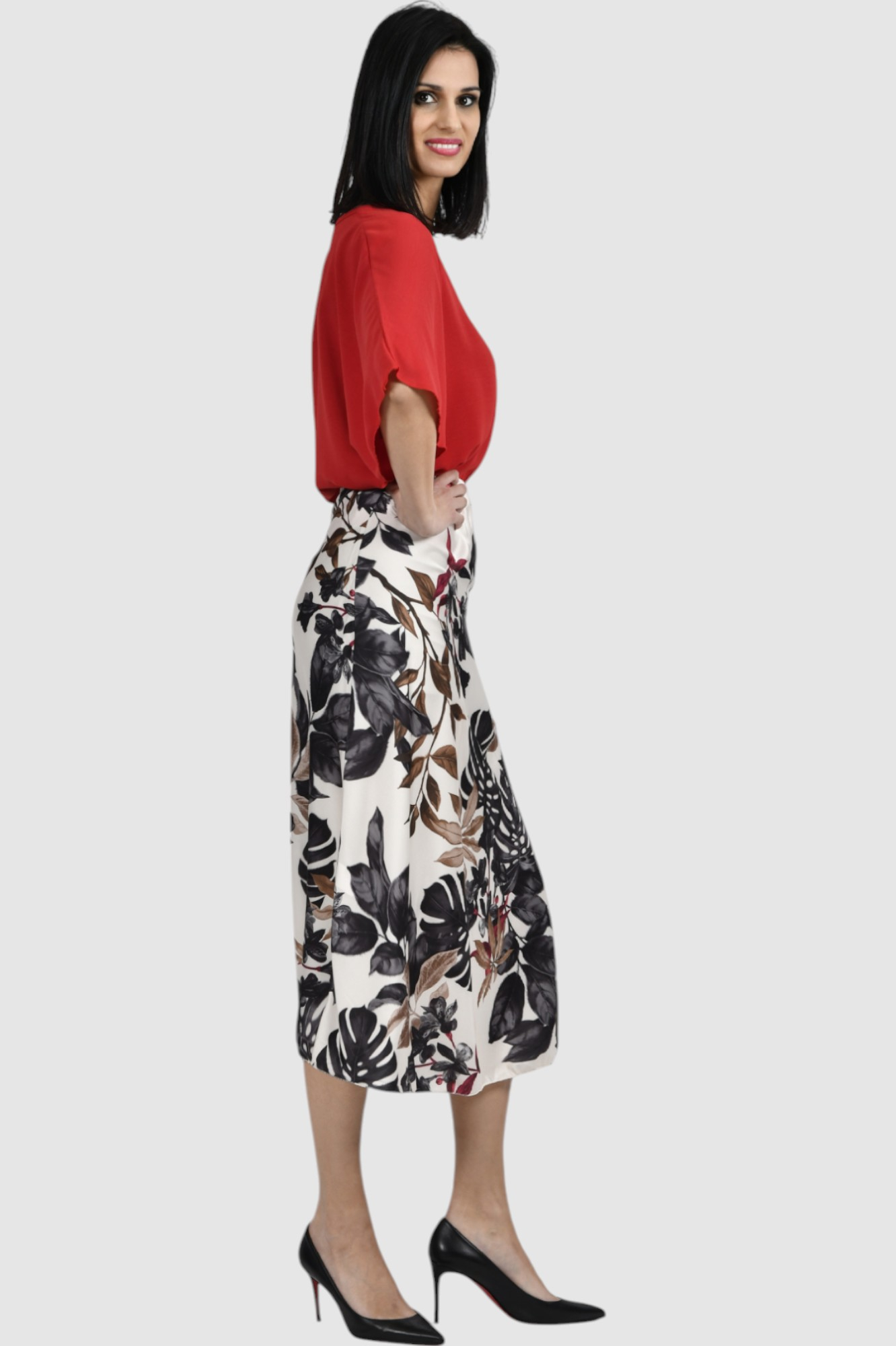 Ženska plava midi suknja Anastasia