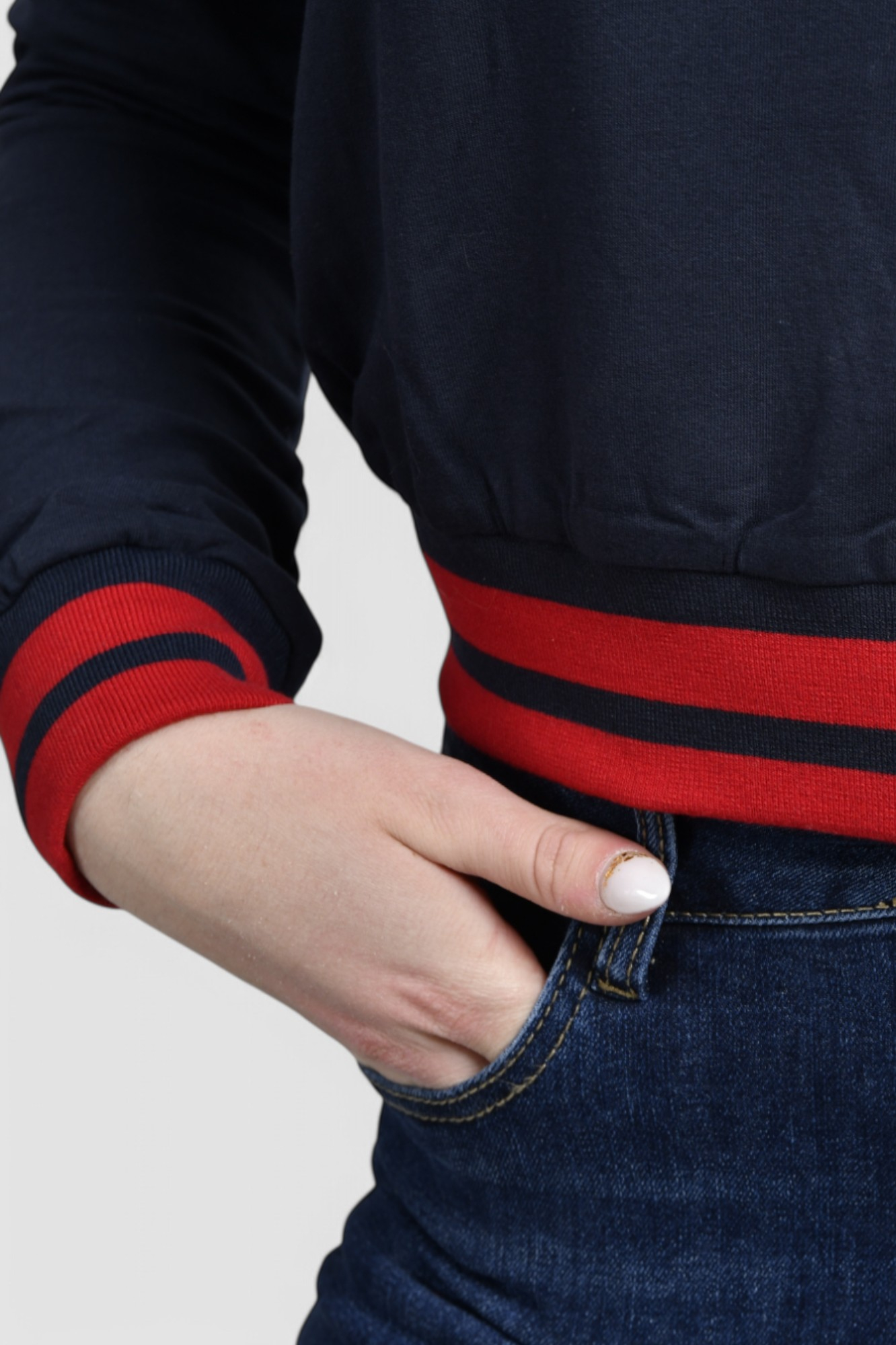 Ženska plava hoodica sa kapuljačom Mela