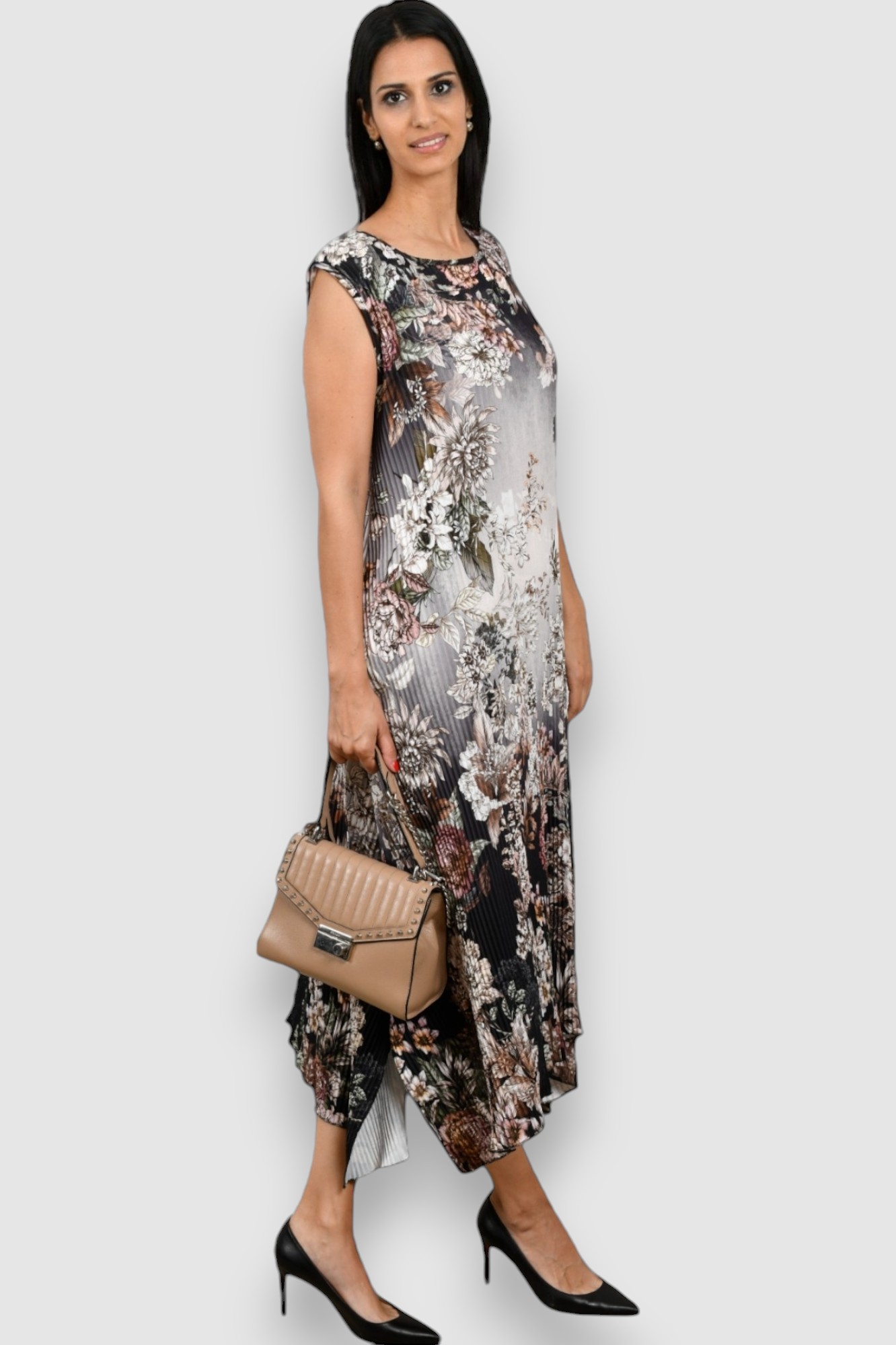 Ženska crna svakodnevna haljina Josephine