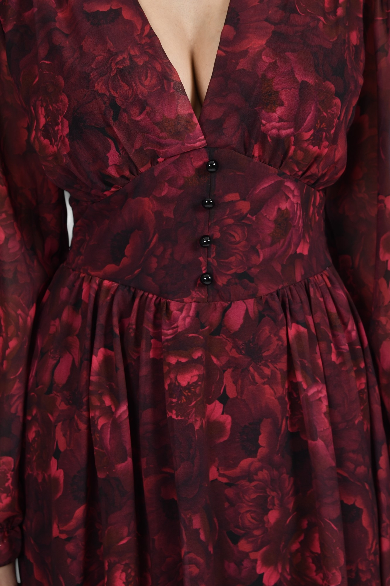 Ženska crvena elegantna kratka haljina Izara