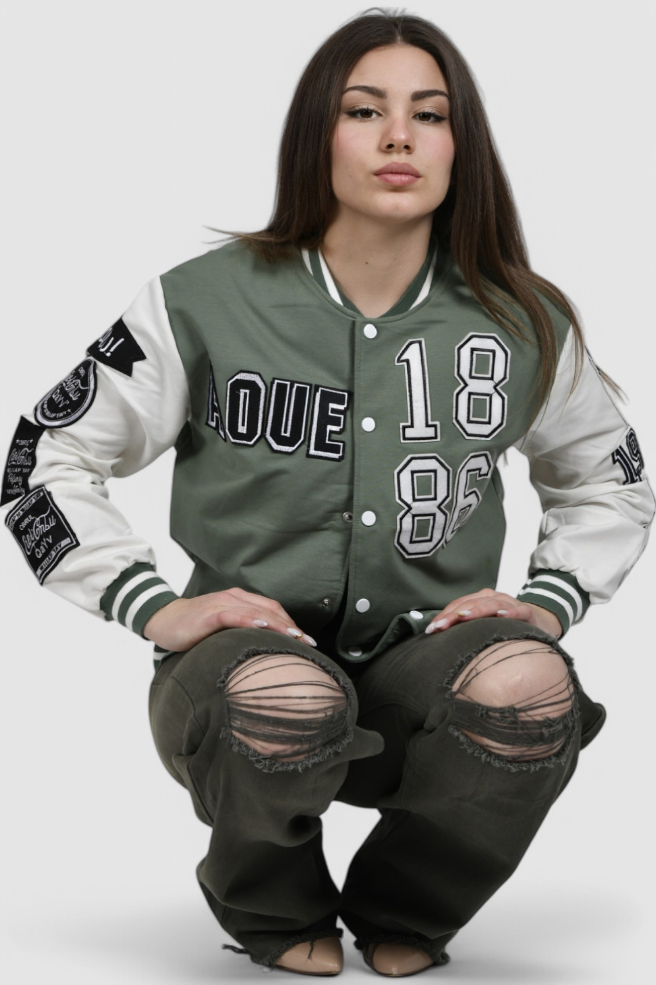 Ženska zelena kratka jakna Aspen