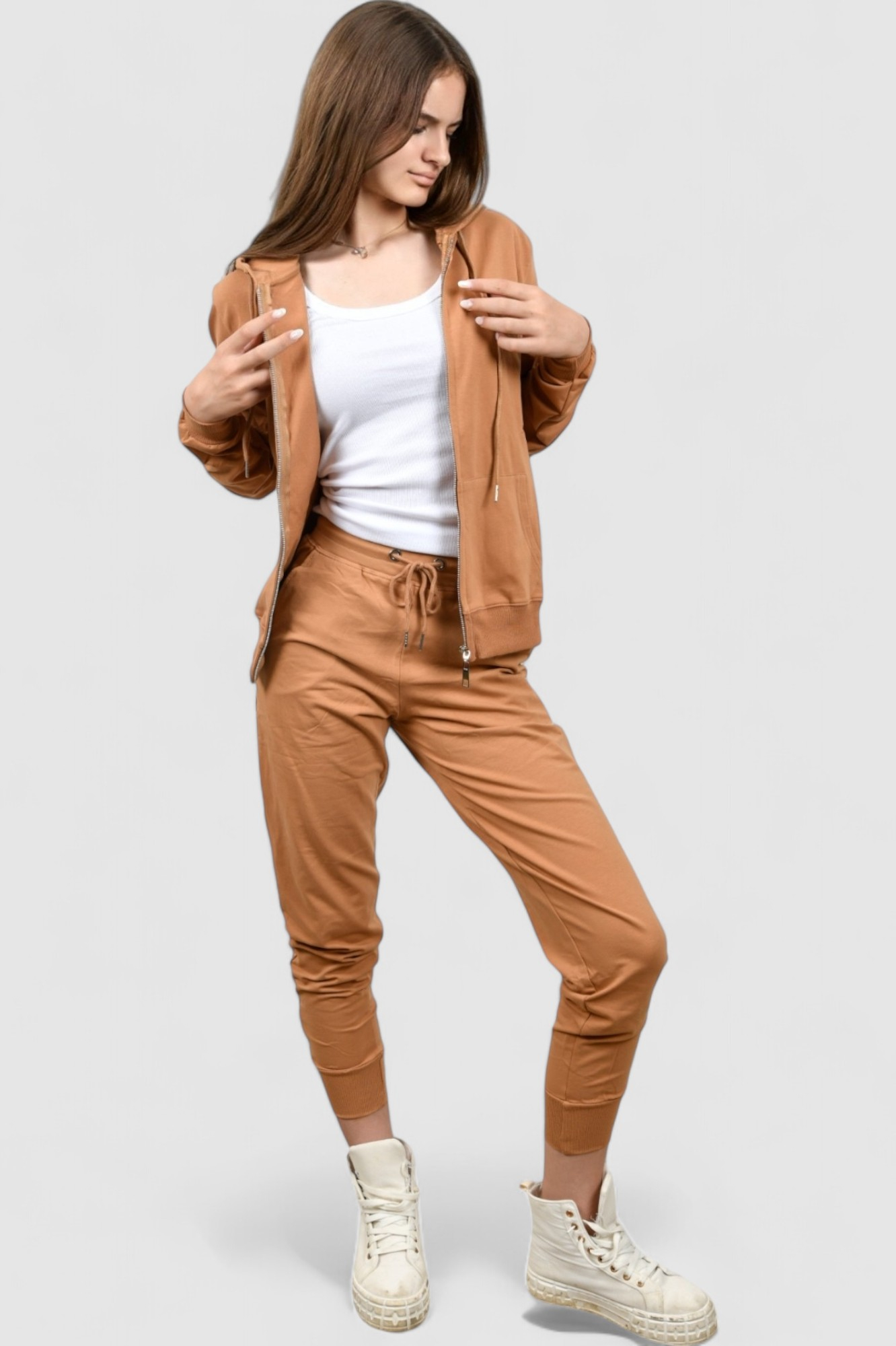 Ženski smeđi gornji dio trenirke Lagoon