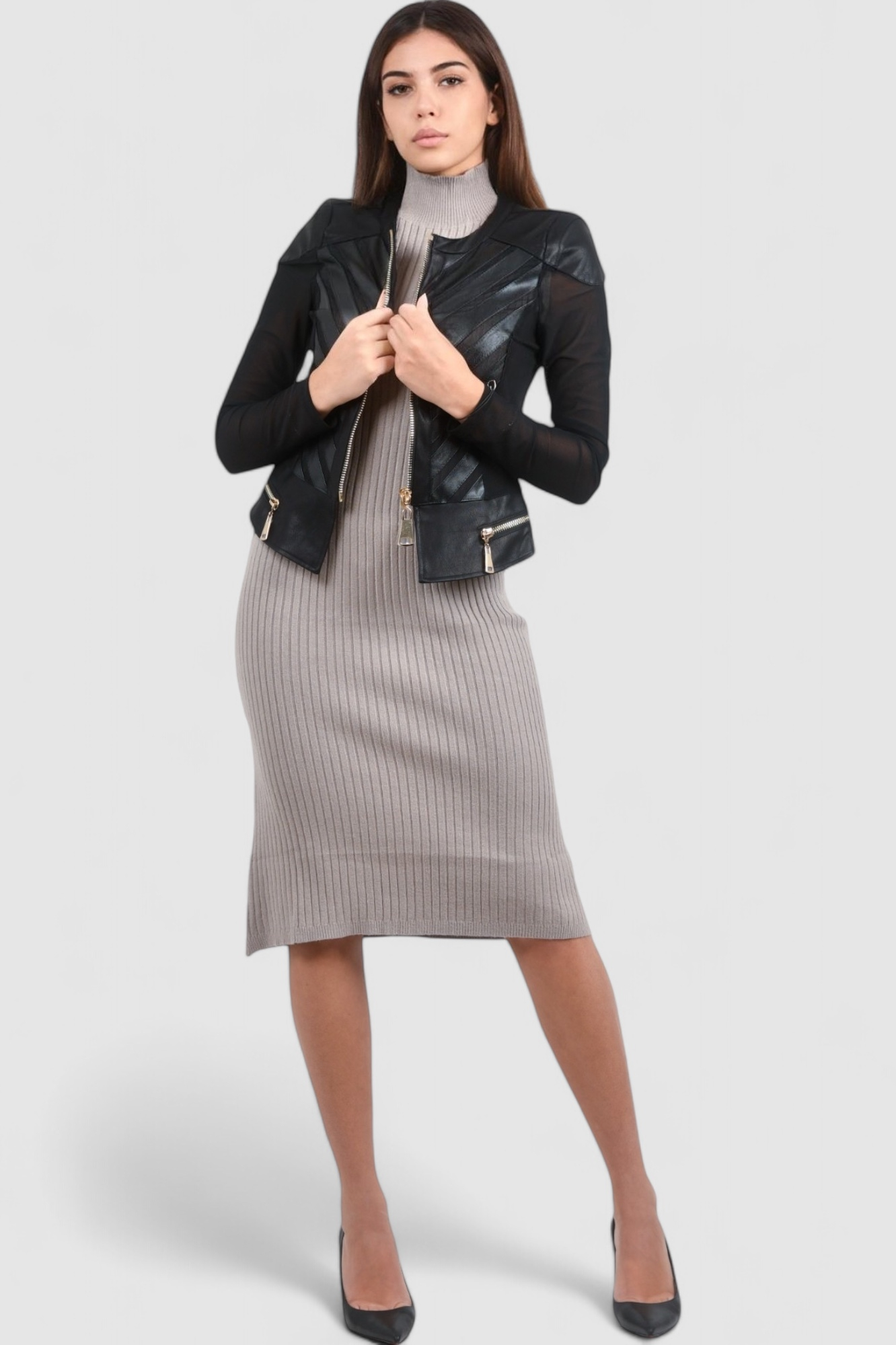 Ženska siva svakodnevna haljina Natalie