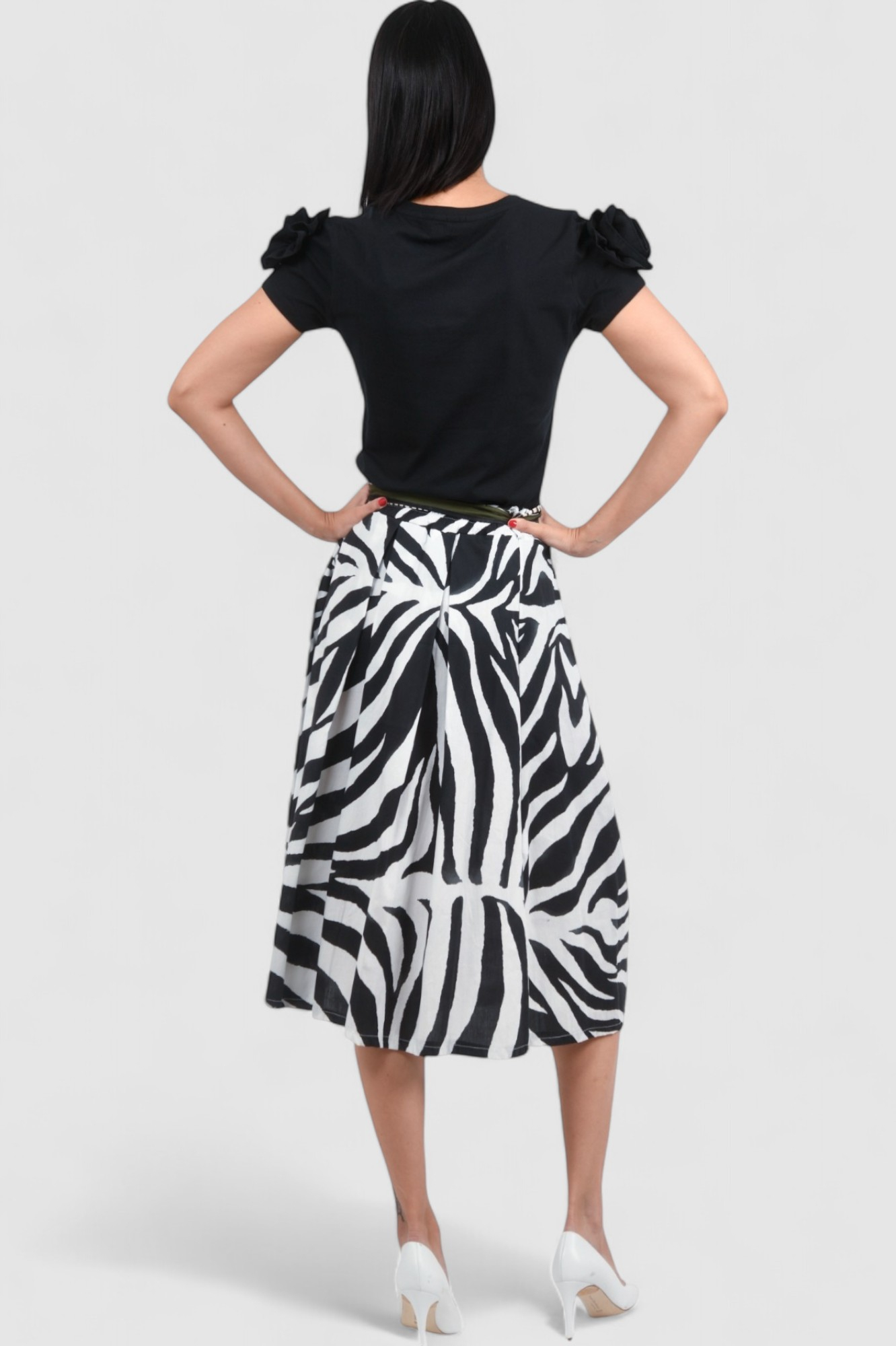 Ženska crna majica kratki rukav  Zillah