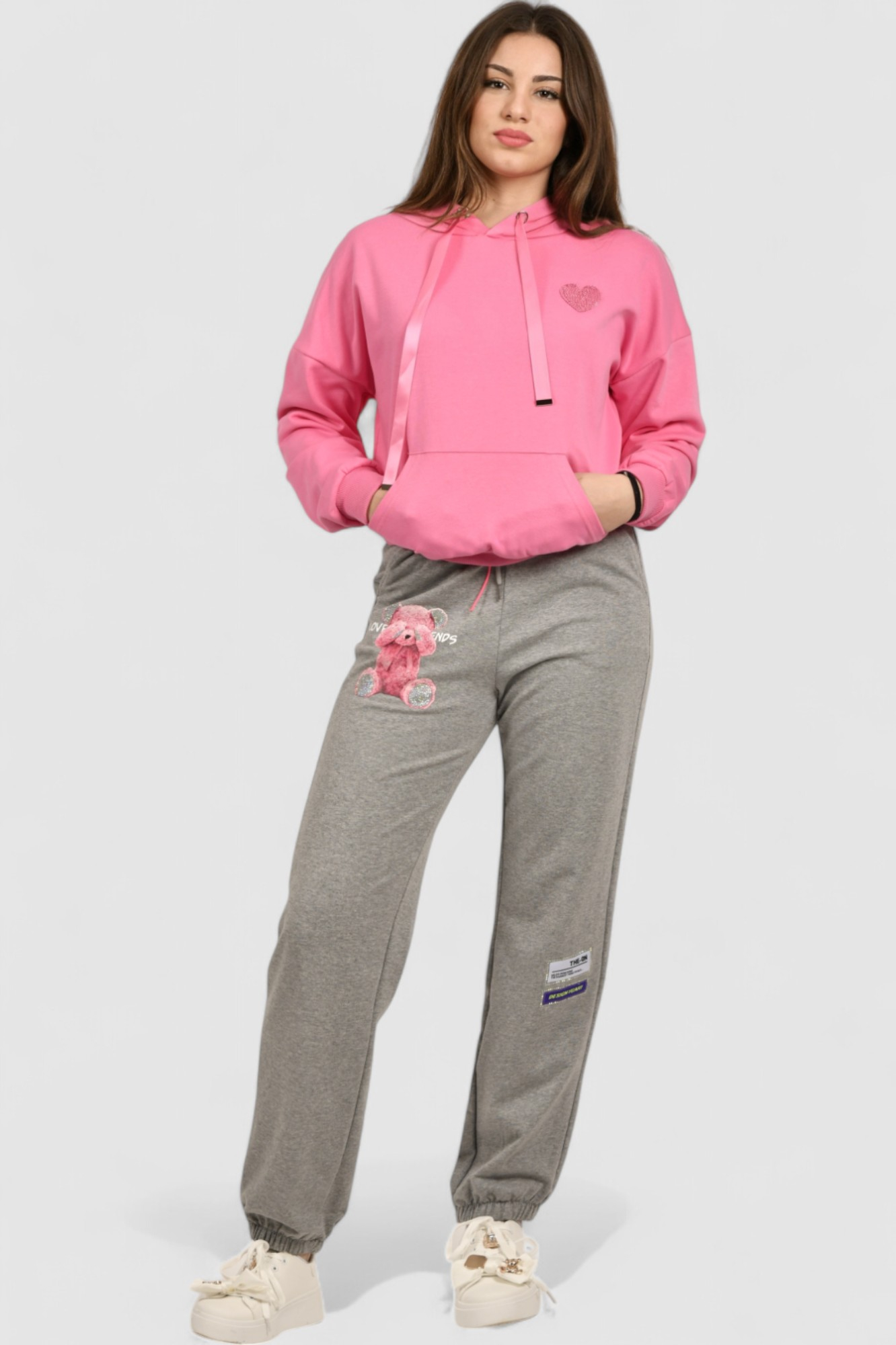 Ženski sive donji dio trenirke Grigio