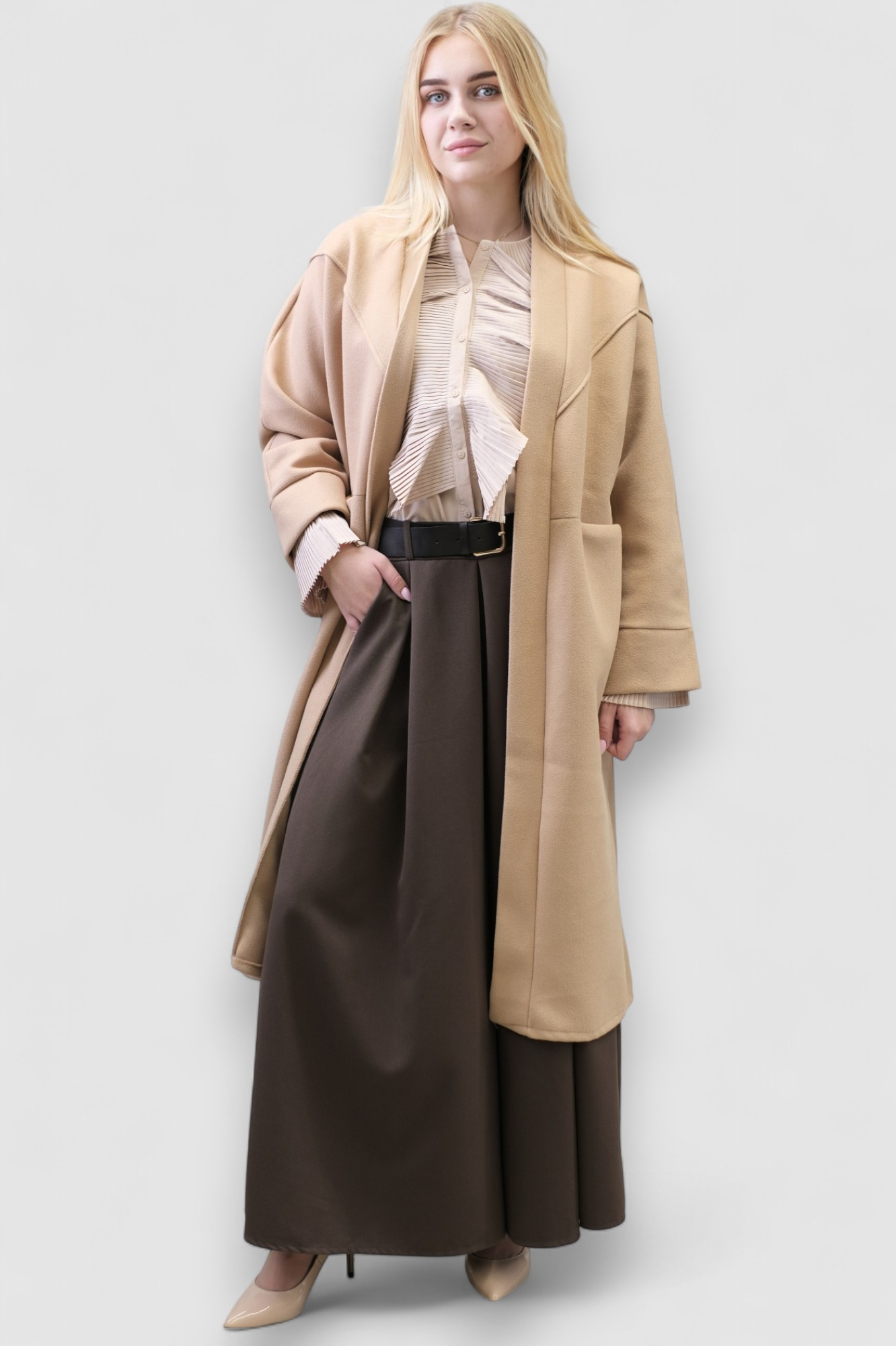 Ženske tamno smeđe  suknja hlače Cicely