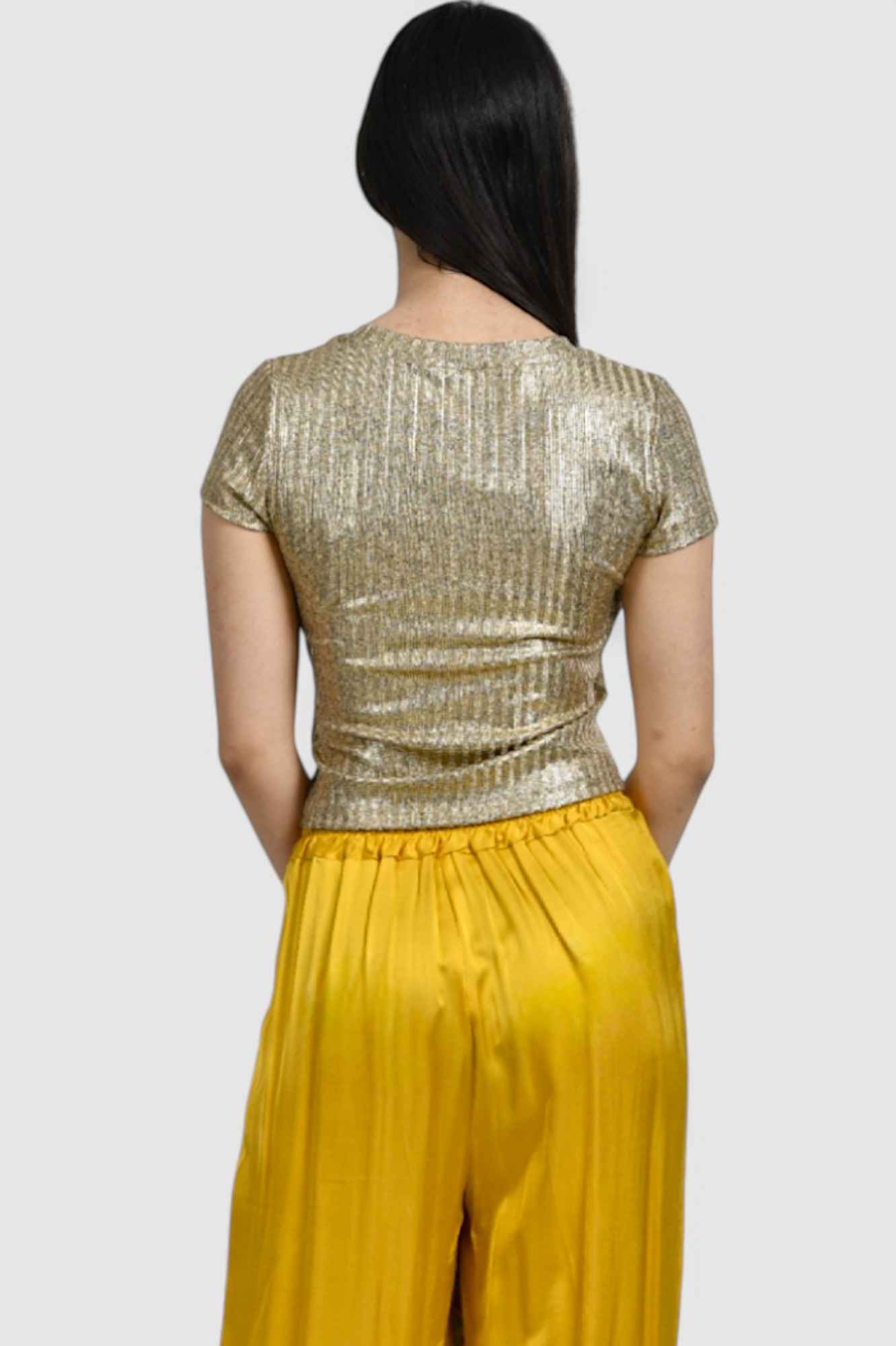 Ženska zlatna majica kratki rukav Gia