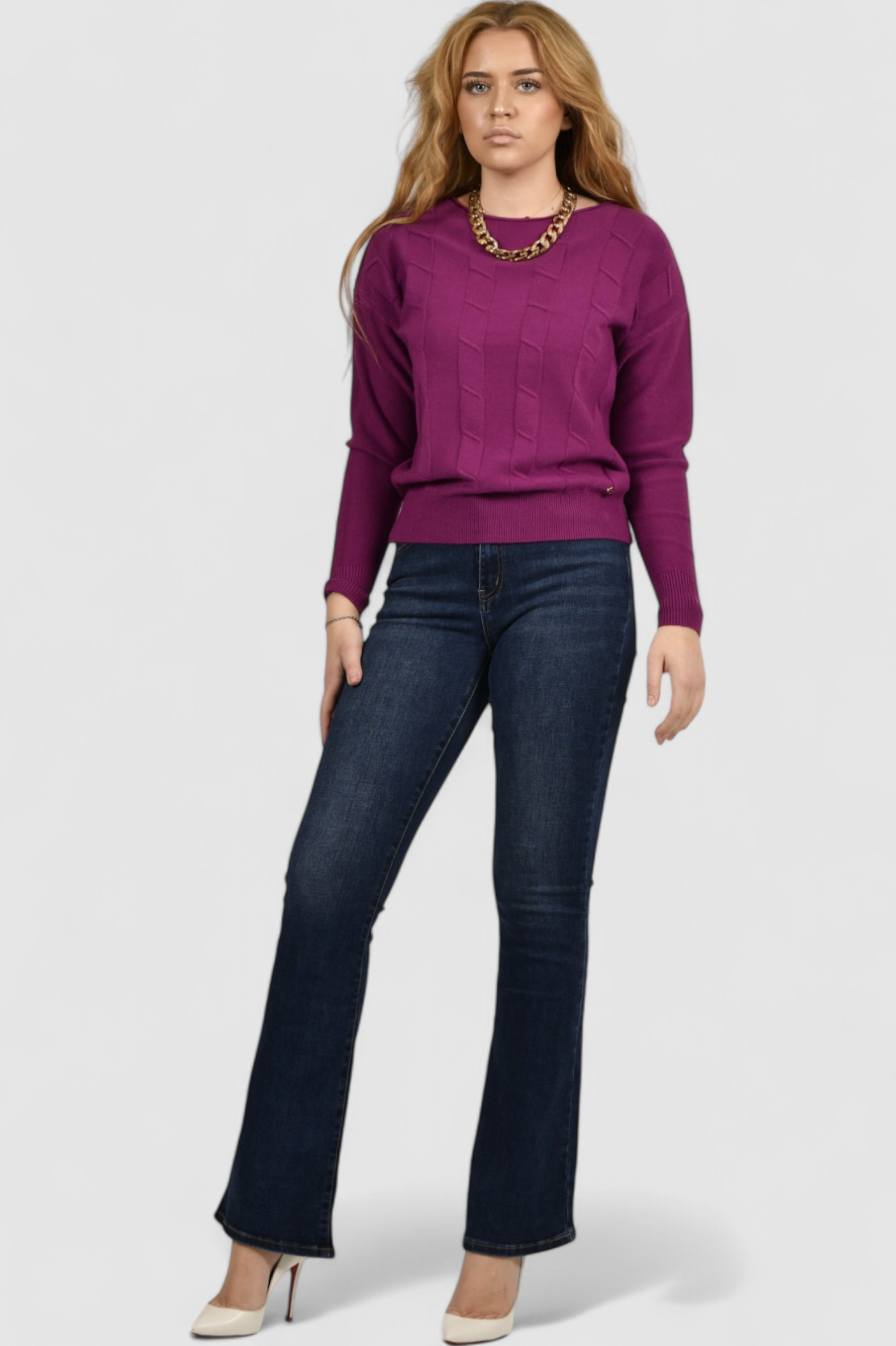 Ženski ljubičasti lagani džemper Erica