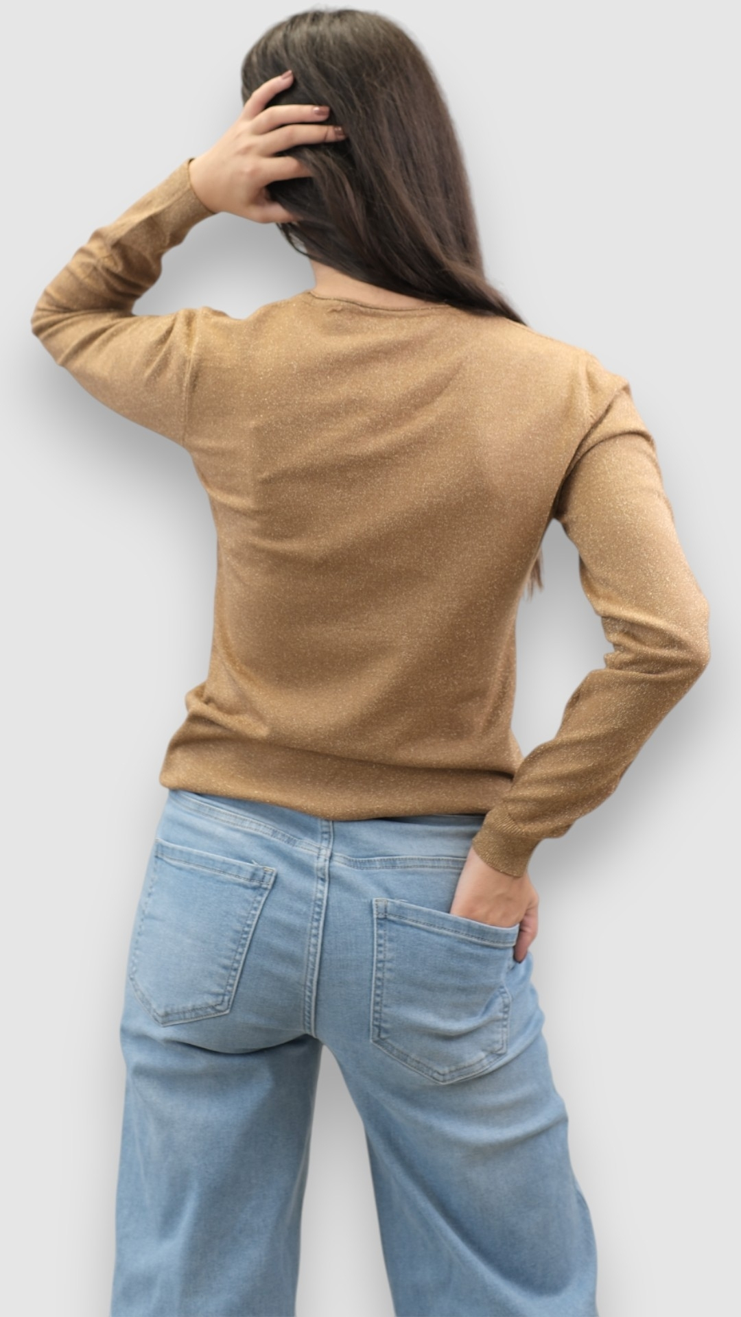 Ženski camel lagani džemper Amalia