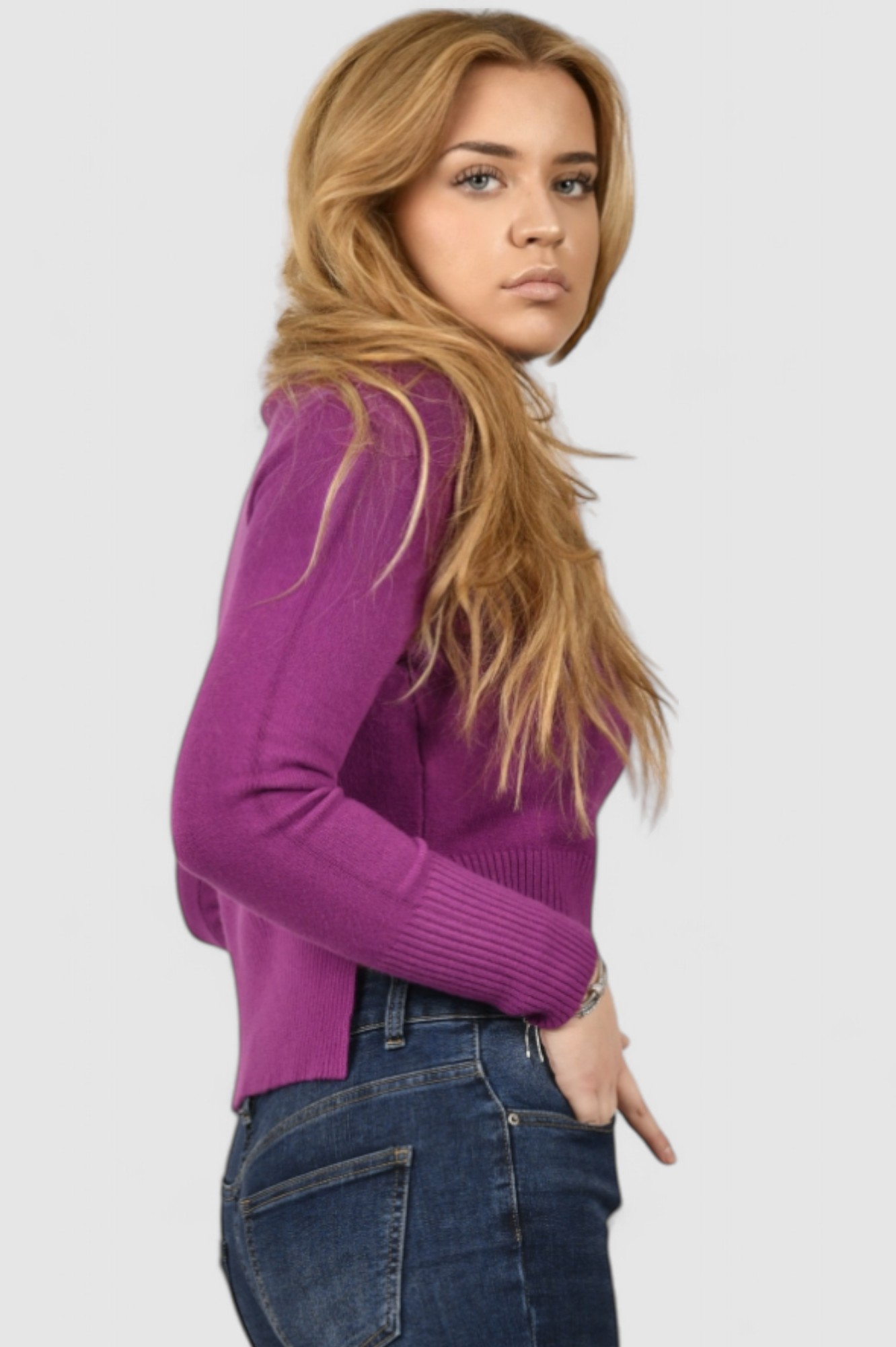 Ženski ljubičasti lagani džemper Madeline