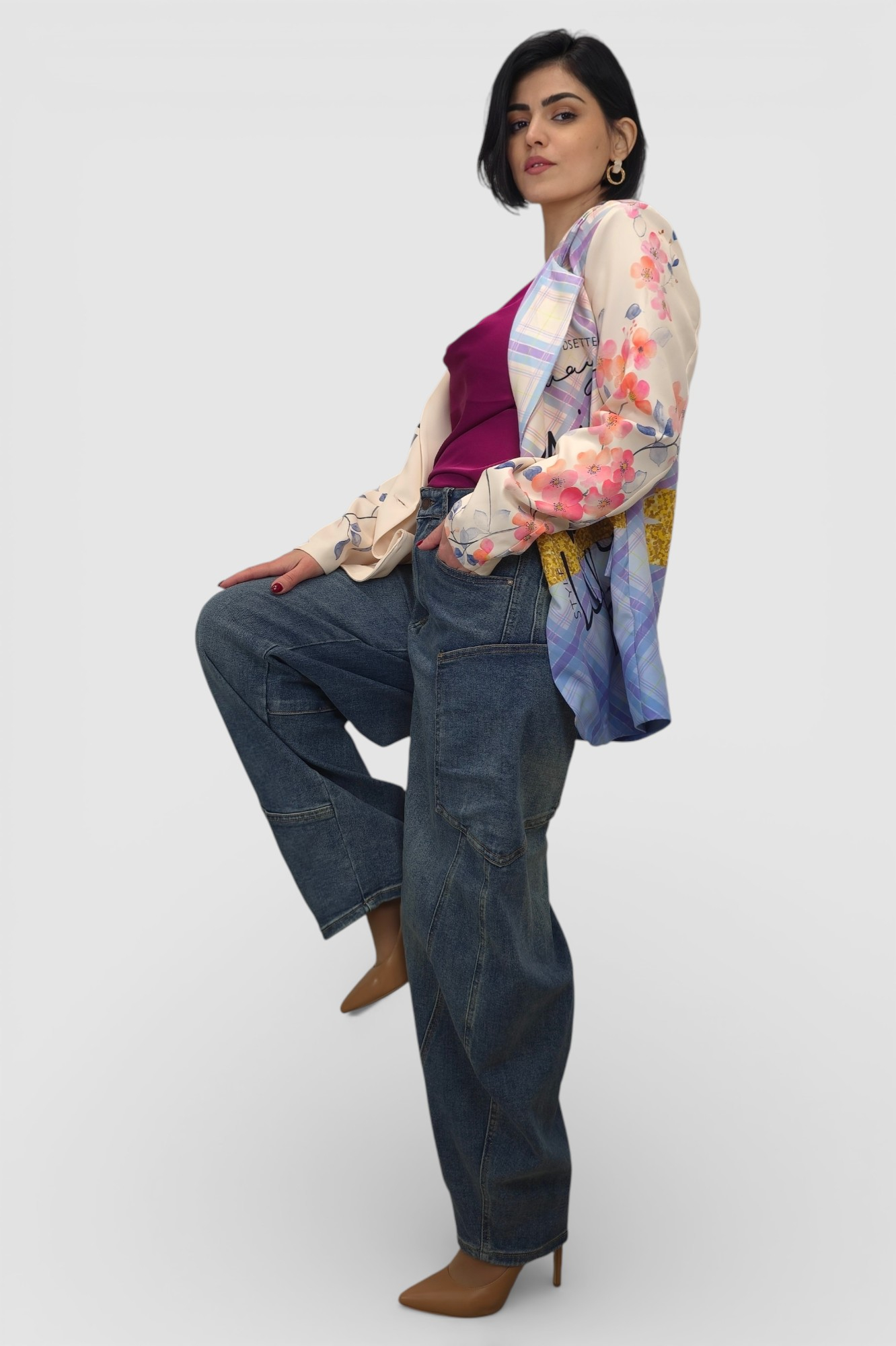 Moderni sako sa printom Ines