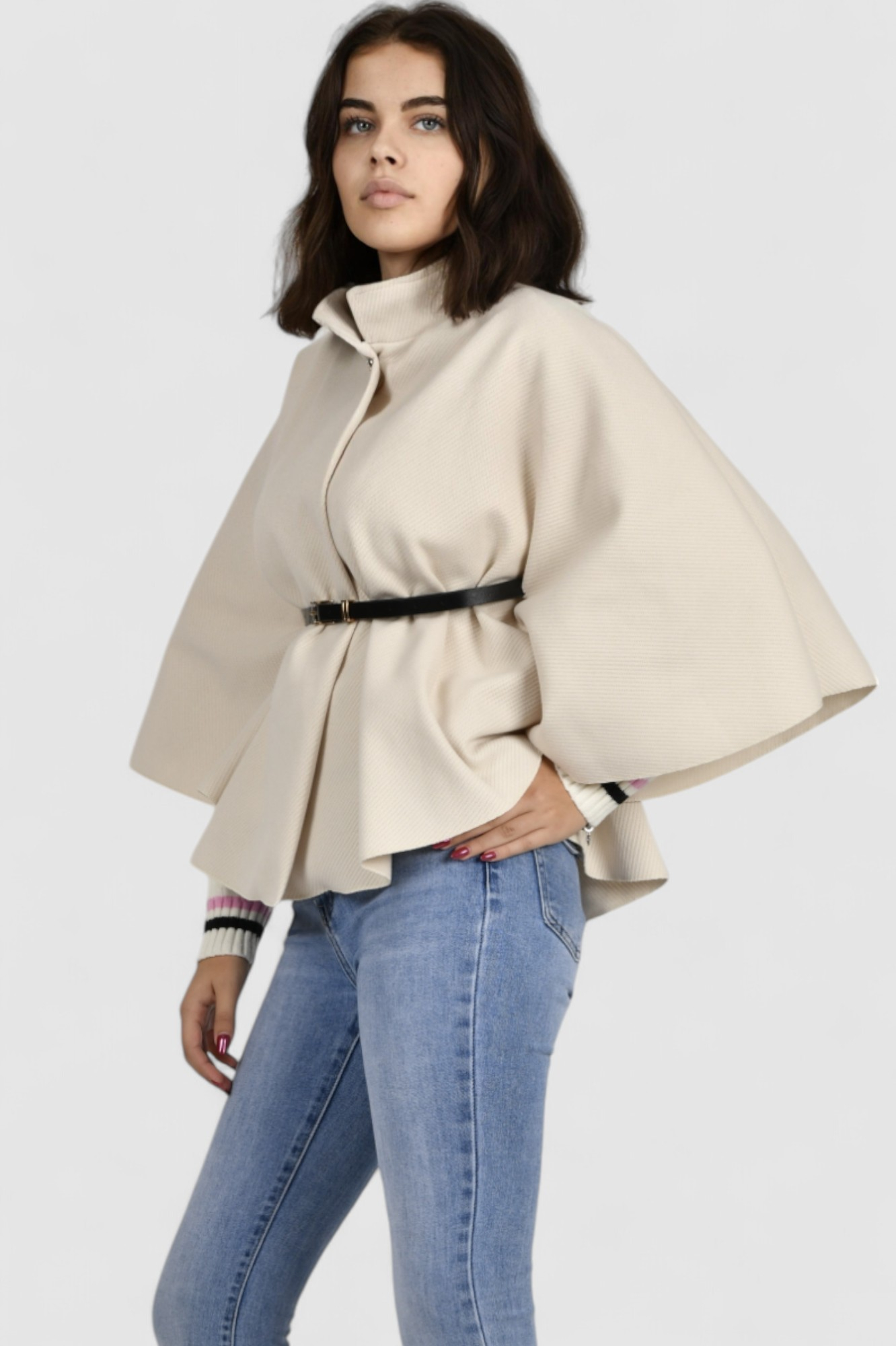 Ženski bež poncho Francesca