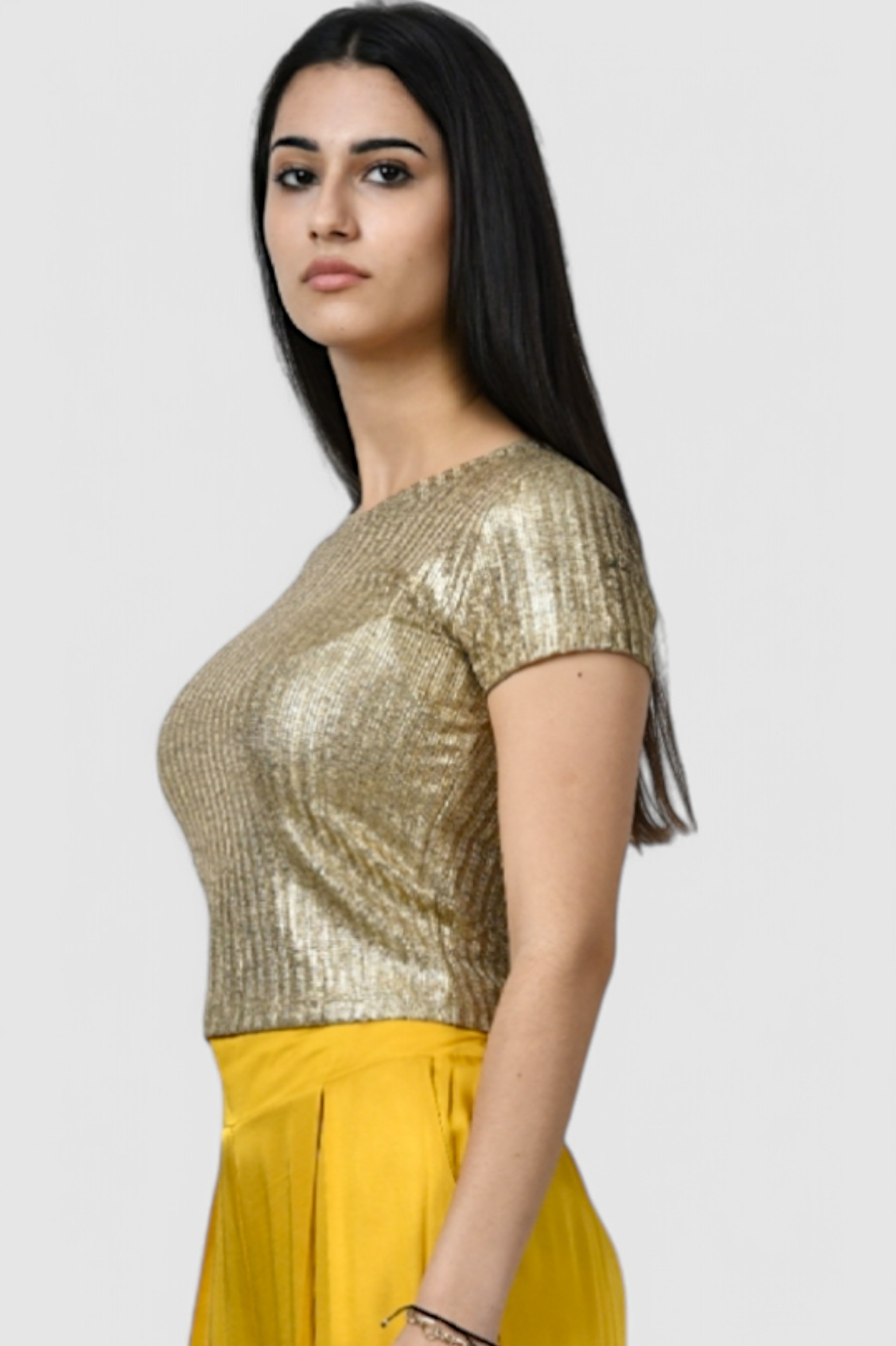 Ženska zlatna majica kratki rukav Gia